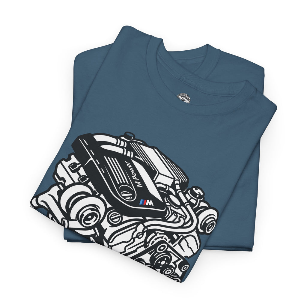 Unisex Heavy Cotton Tee — Engine Illustration (S58)