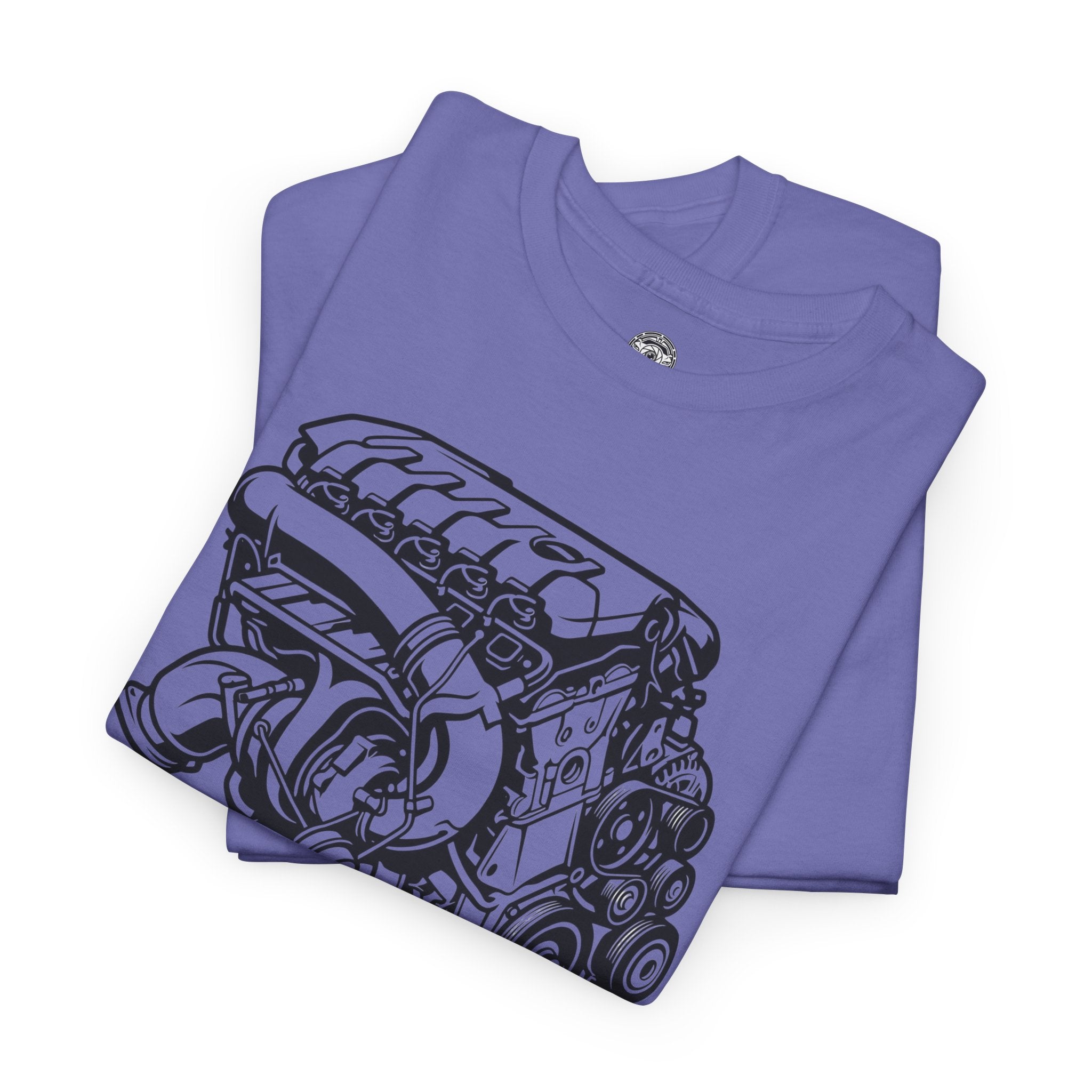 Unisex Heavy Cotton Tee — Engine Illustration (DAZA)
