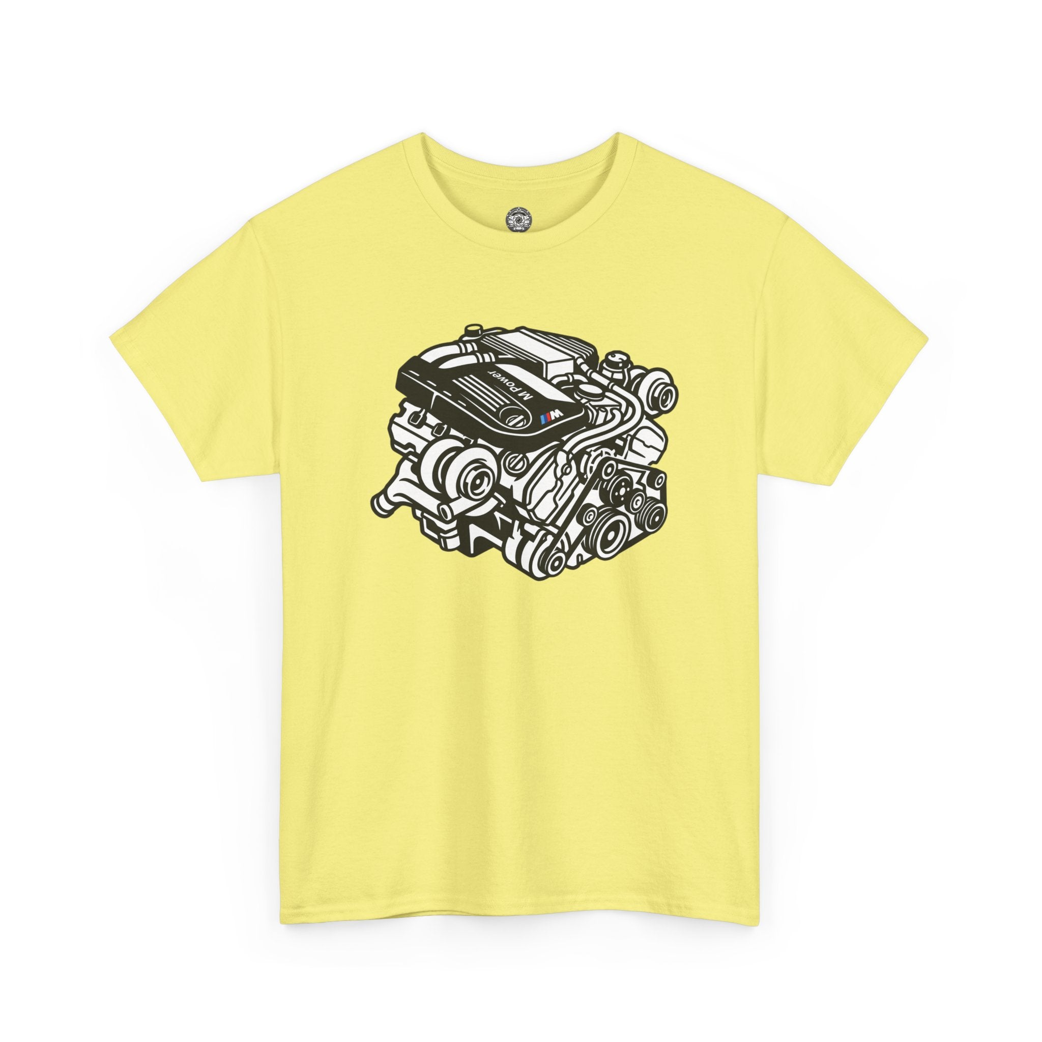 Unisex Heavy Cotton Tee — Engine Illustration (S58)