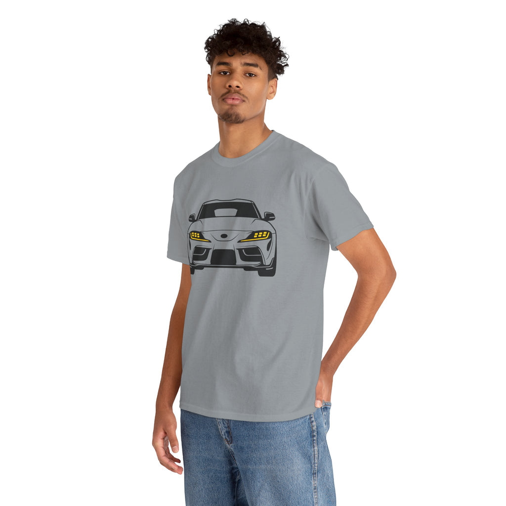 Unisex Heavy Cotton Tee — A90 Illuminated Headlights (Yellow)