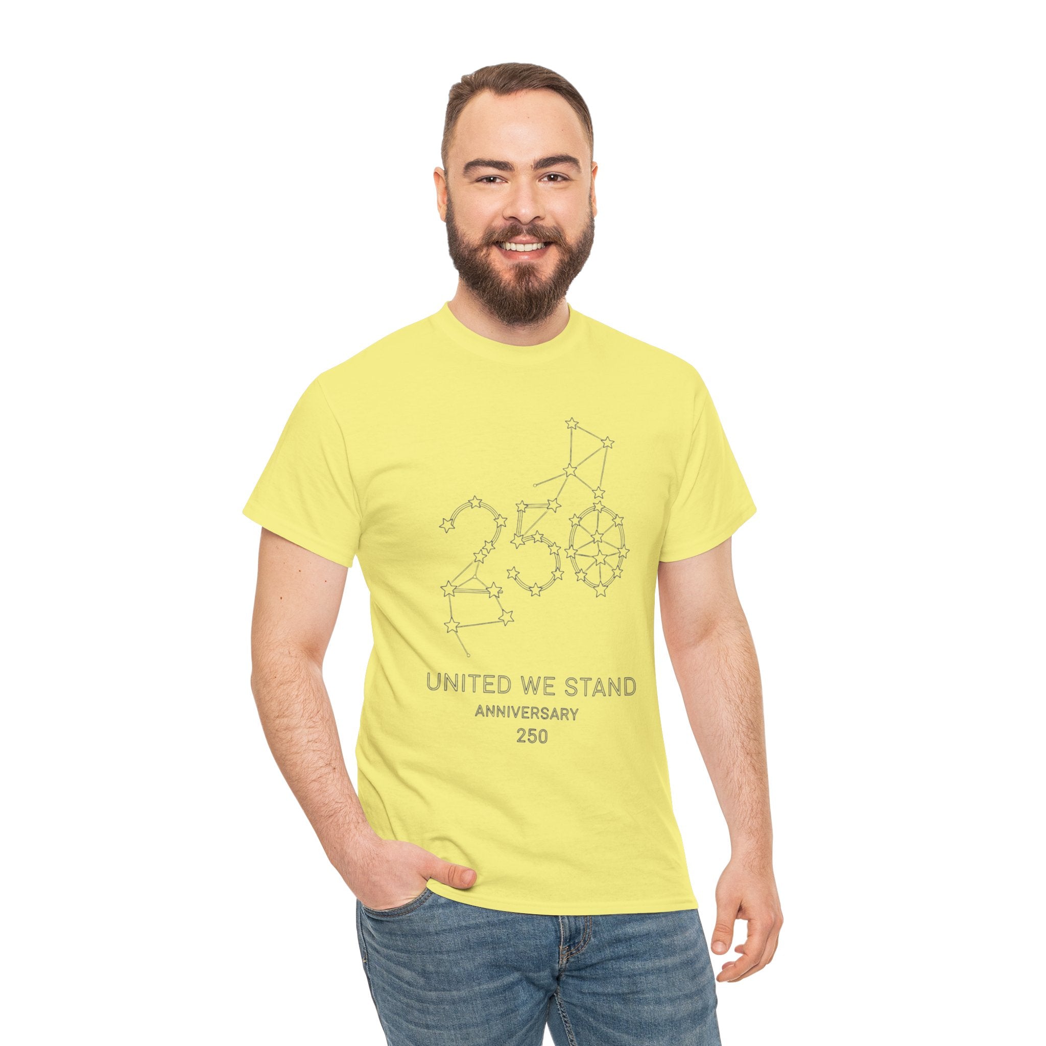 Unisex Heavy Cotton Tee — 250th Anniversary "United We Stand"