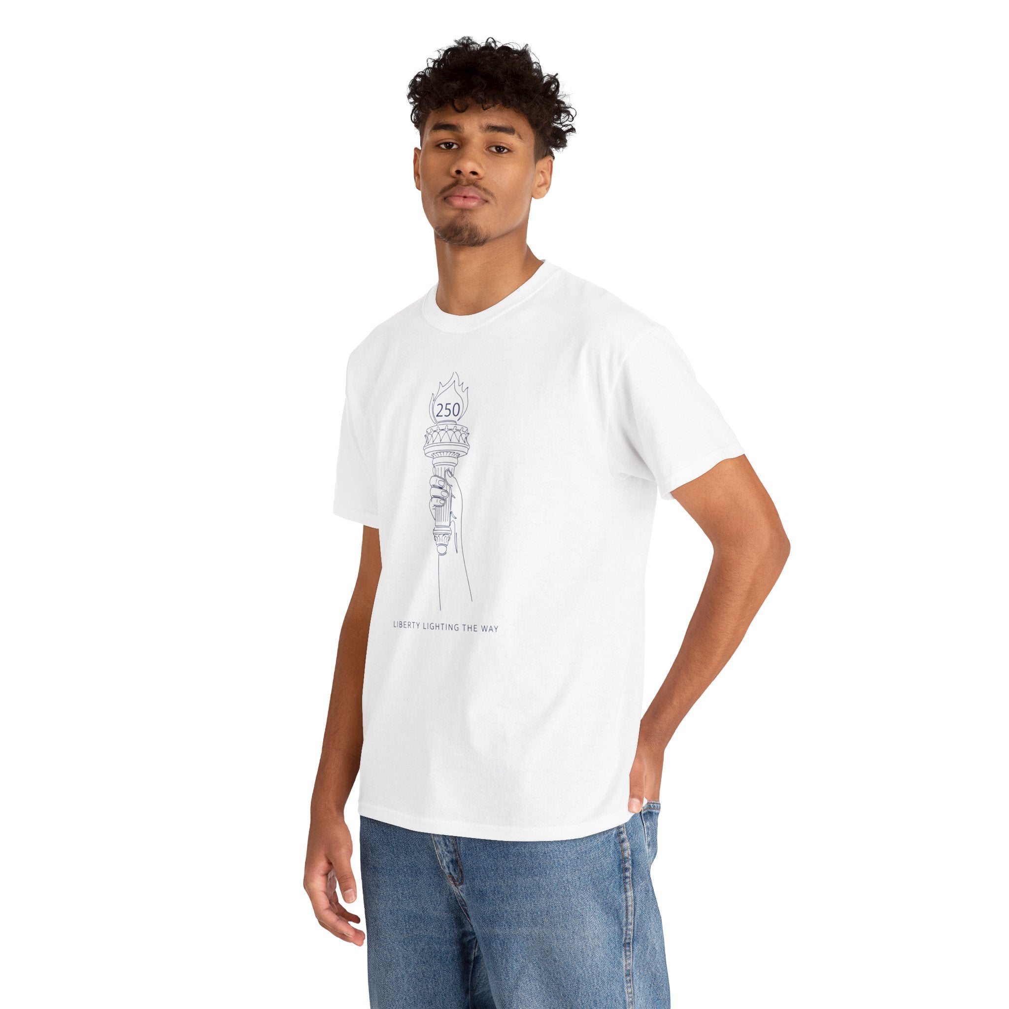 Unisex Heavy Cotton Tee — Liberty Torch 250th Anniversary