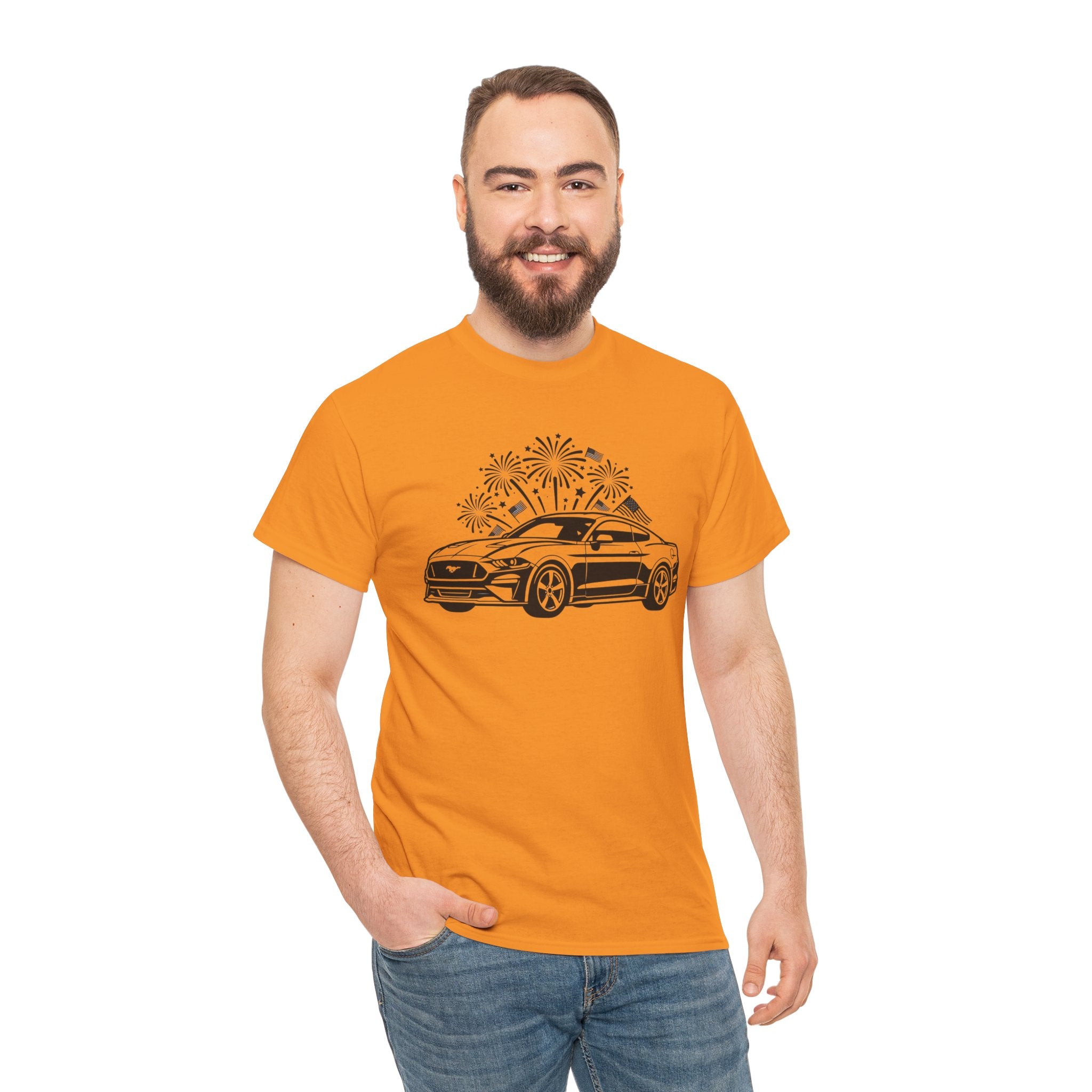 Unisex Heavy Cotton Tee — 4th of July — Modern American Muscle