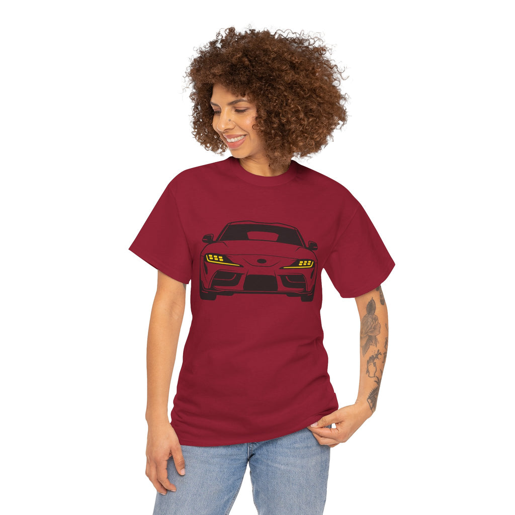 Unisex Heavy Cotton Tee — A90 Illuminated Headlights (Yellow)