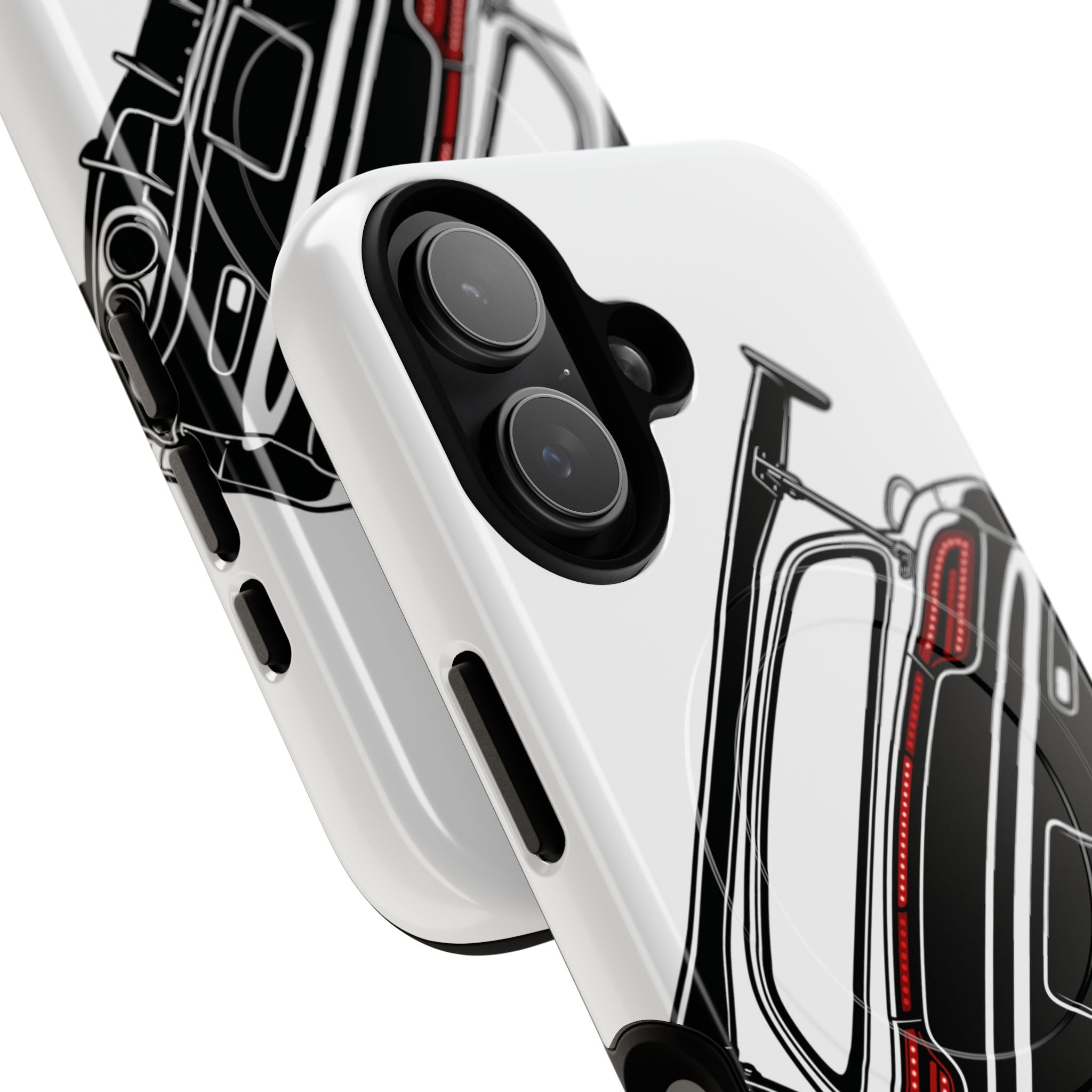 Tough Magnetic Phone Case — Black/White JDM