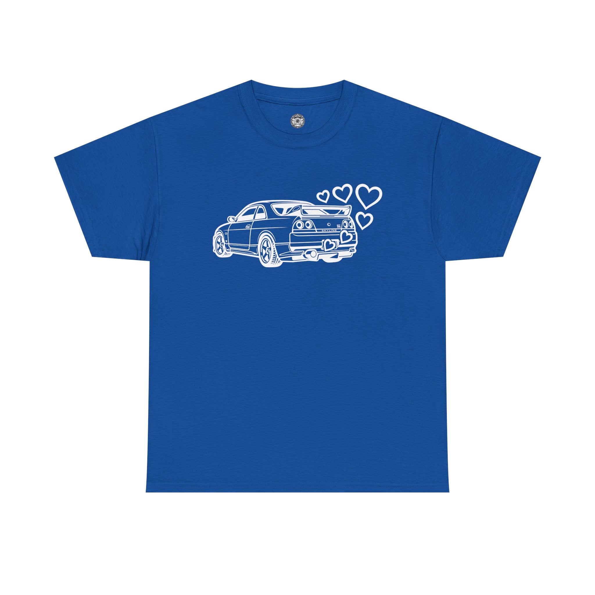 Unisex Heavy Cotton Tee — JDM Car with Hearts