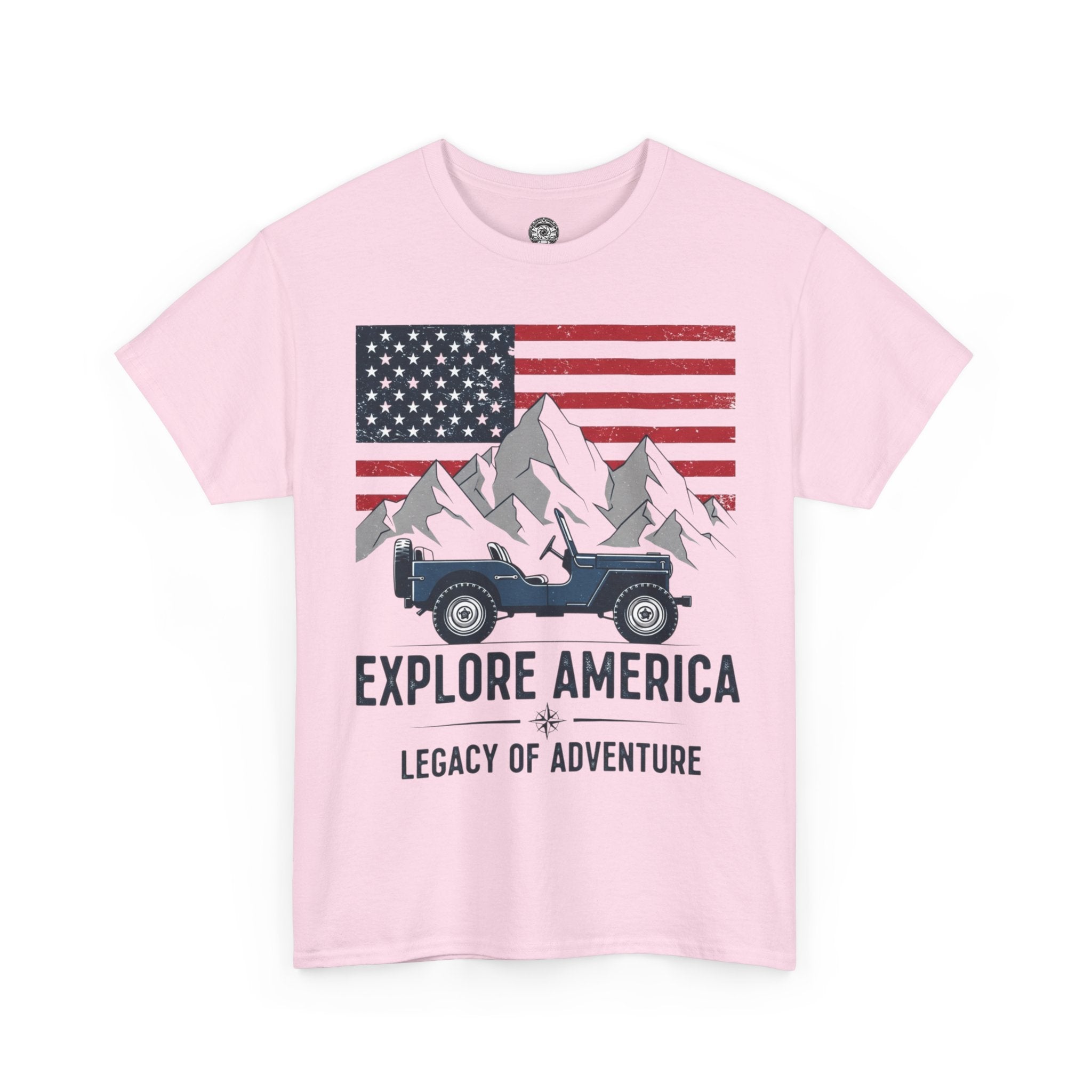 Unisex Heavy Cotton Tee — Explore America: Legacy of Adventure