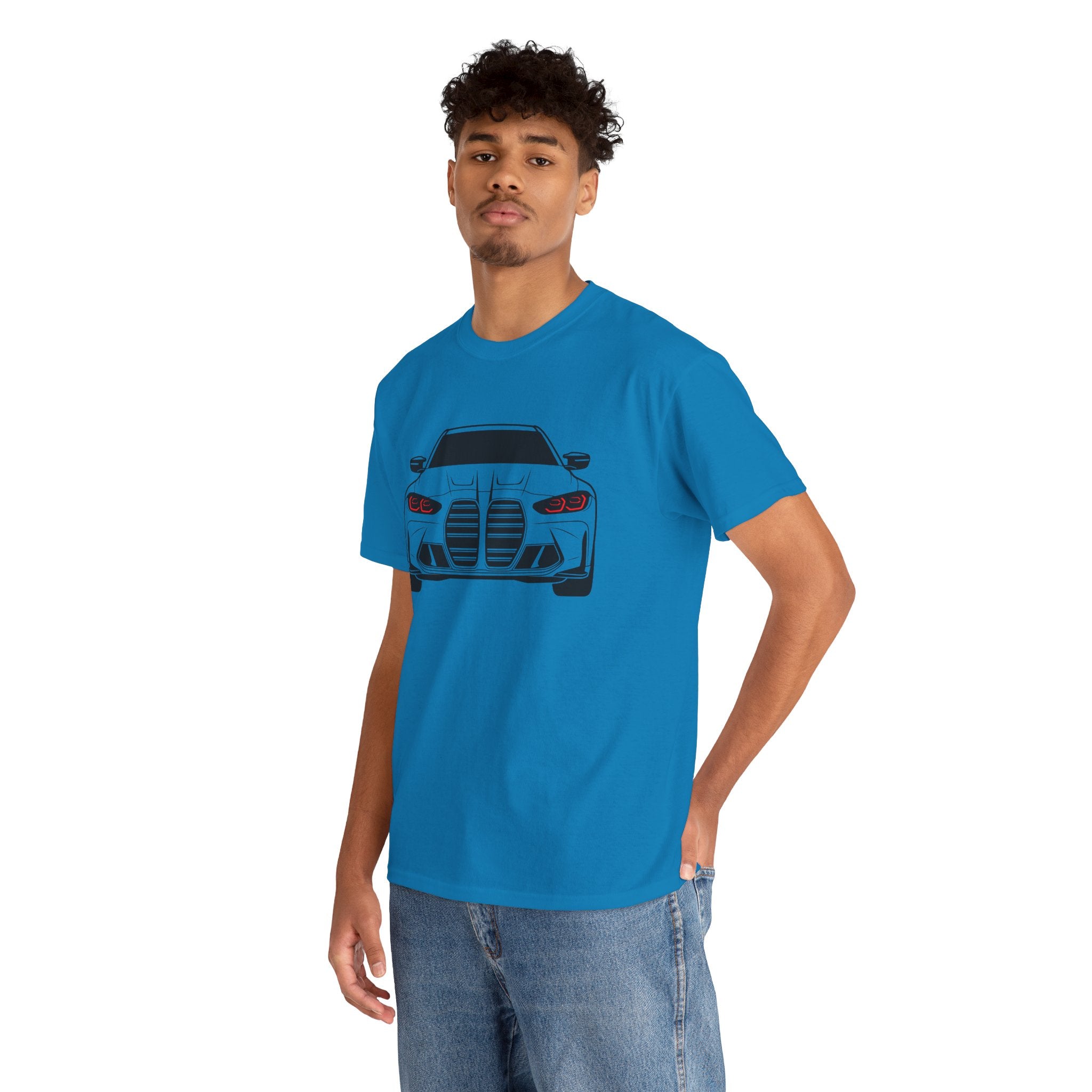 Unisex Heavy Cotton Tee — G80 Illuminated Headlights (Red)