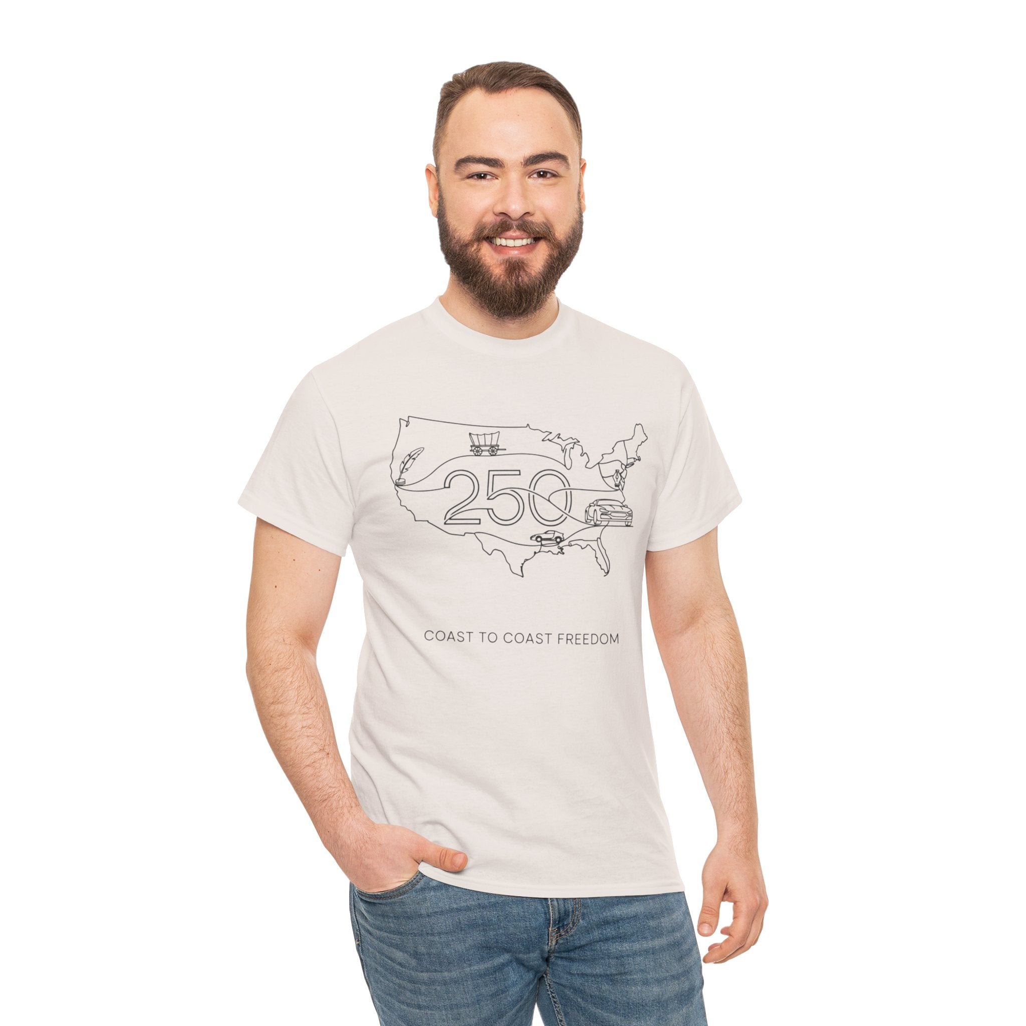 Unisex Heavy Cotton Tee — 250th Coast to Coast Freedom