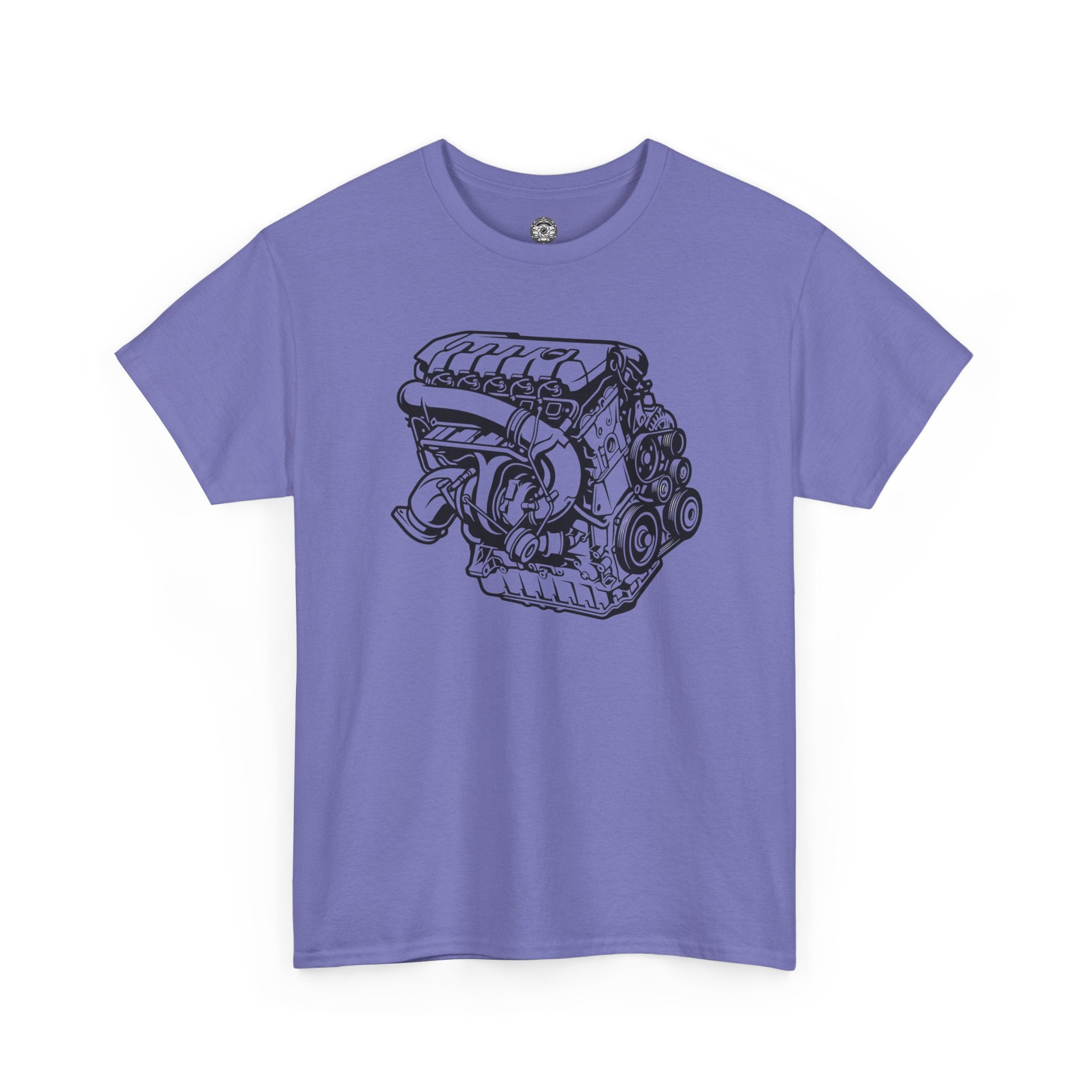 Unisex Heavy Cotton Tee — Engine Illustration (DAZA)