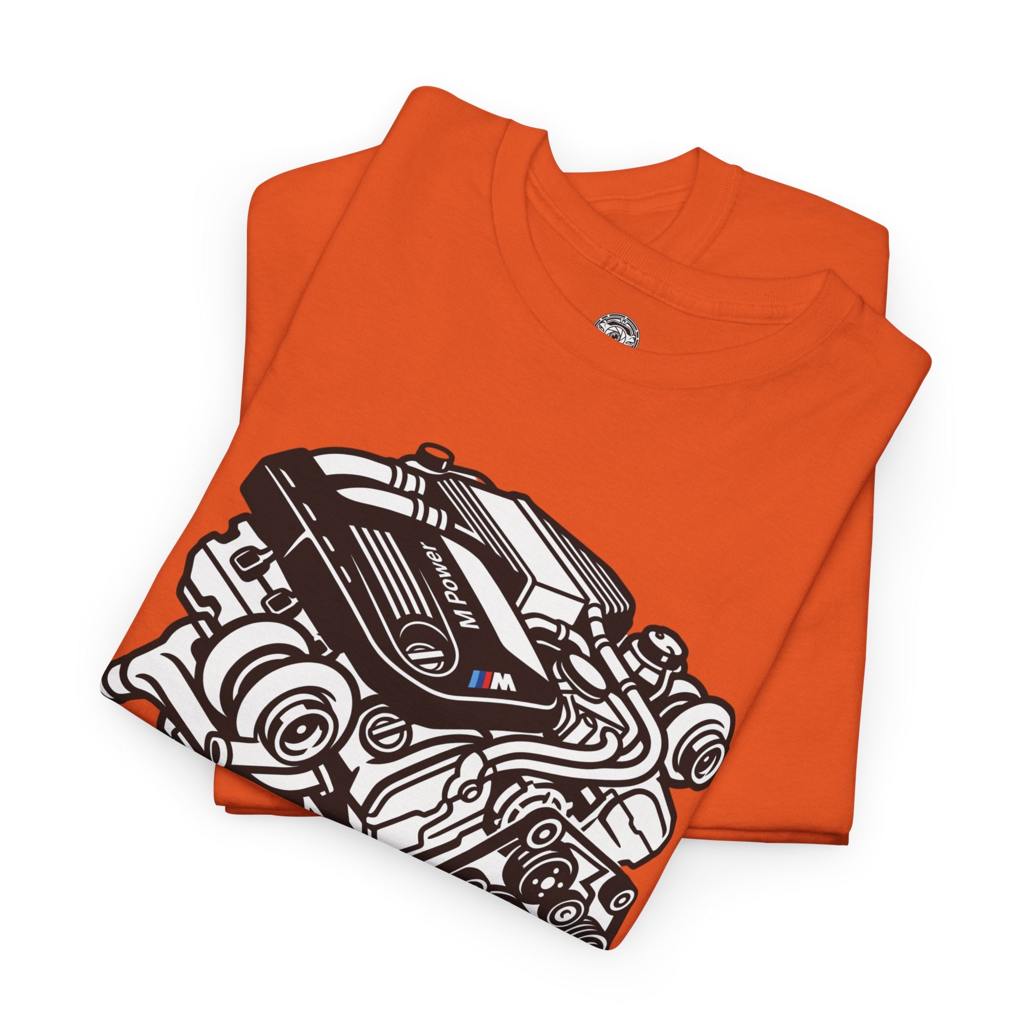 Unisex Heavy Cotton Tee — Engine Illustration (S58)