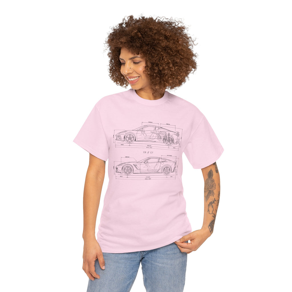 Unisex Heavy Cotton Tee — C7/C8 Blueprint