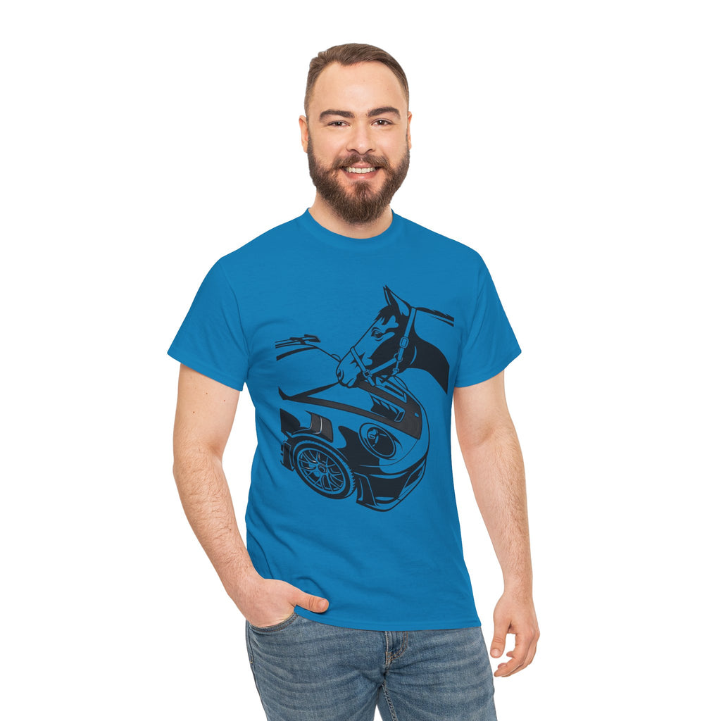 Unisex Heavy Cotton Tee — 992 vs Horse (Viral Video)