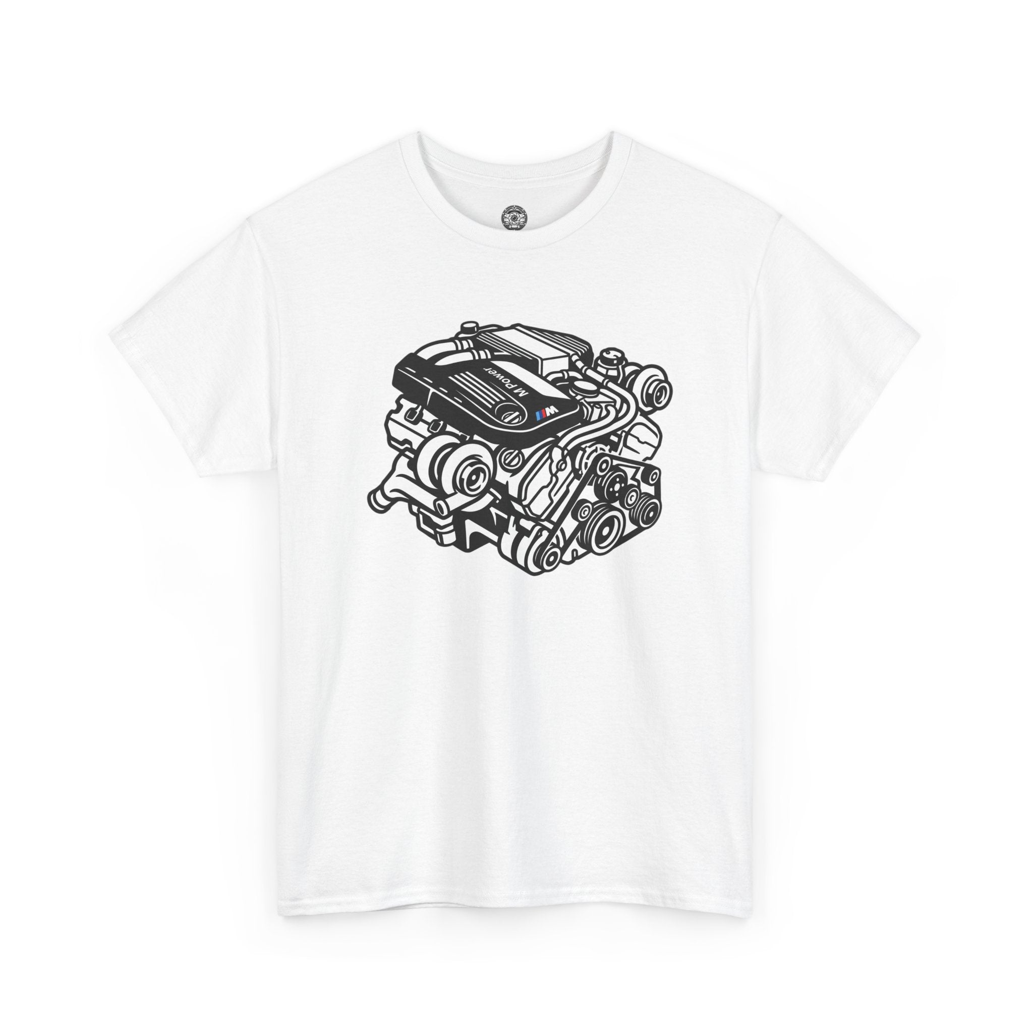 Unisex Heavy Cotton Tee — Engine Illustration (S58)