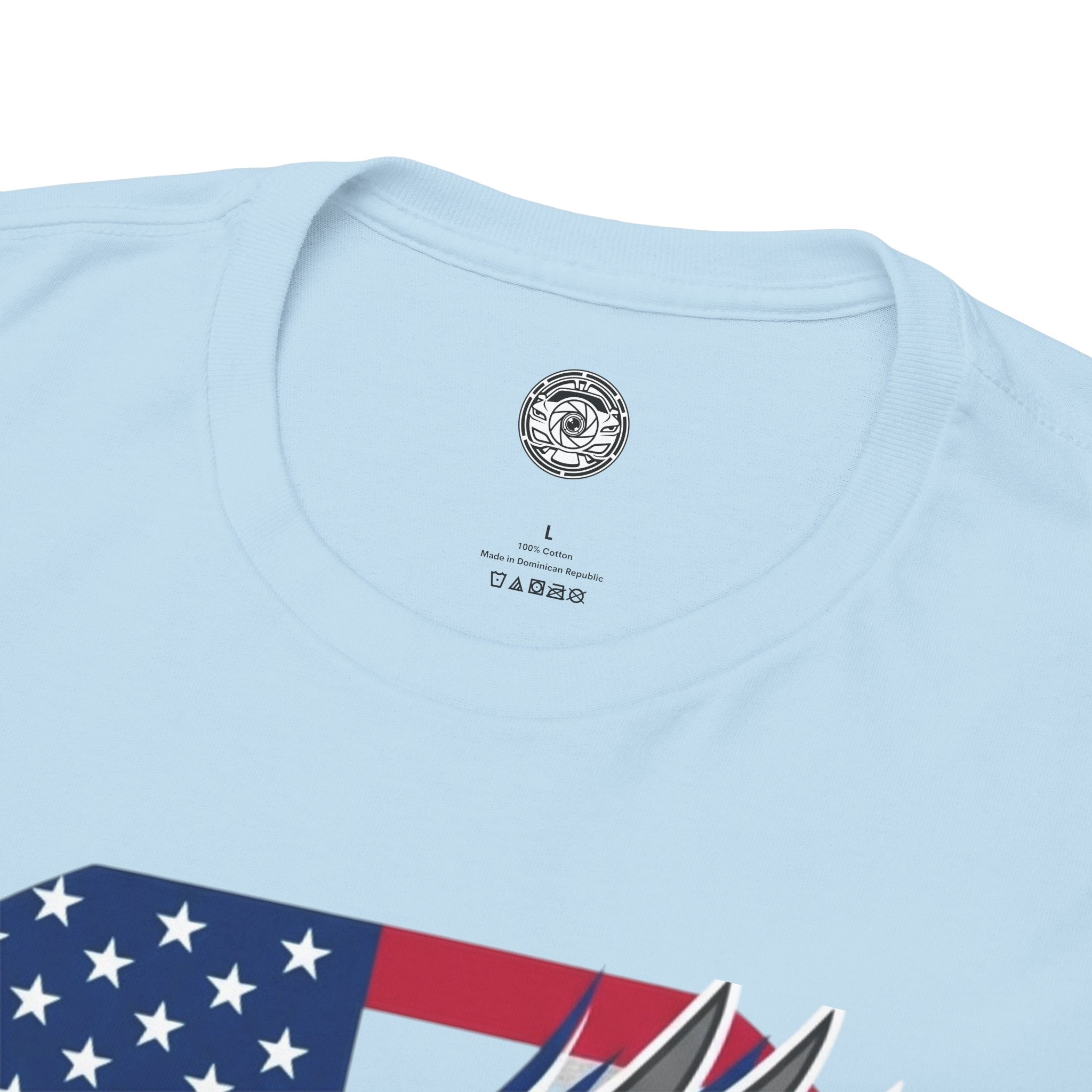 Unisex Heavy Cotton Tee — American Flag Bald Eagle