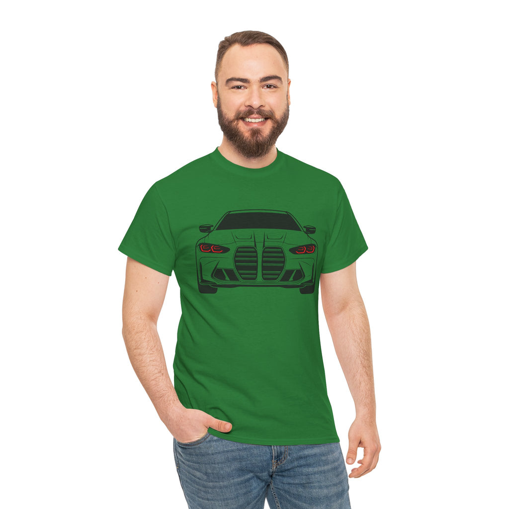 Unisex Heavy Cotton Tee — G80 Illuminated Headlights (Red)
