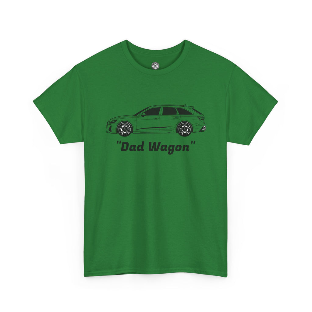 Unisex Heavy Cotton Tee — Twin-Turbo V8 "Dad Wagon"
