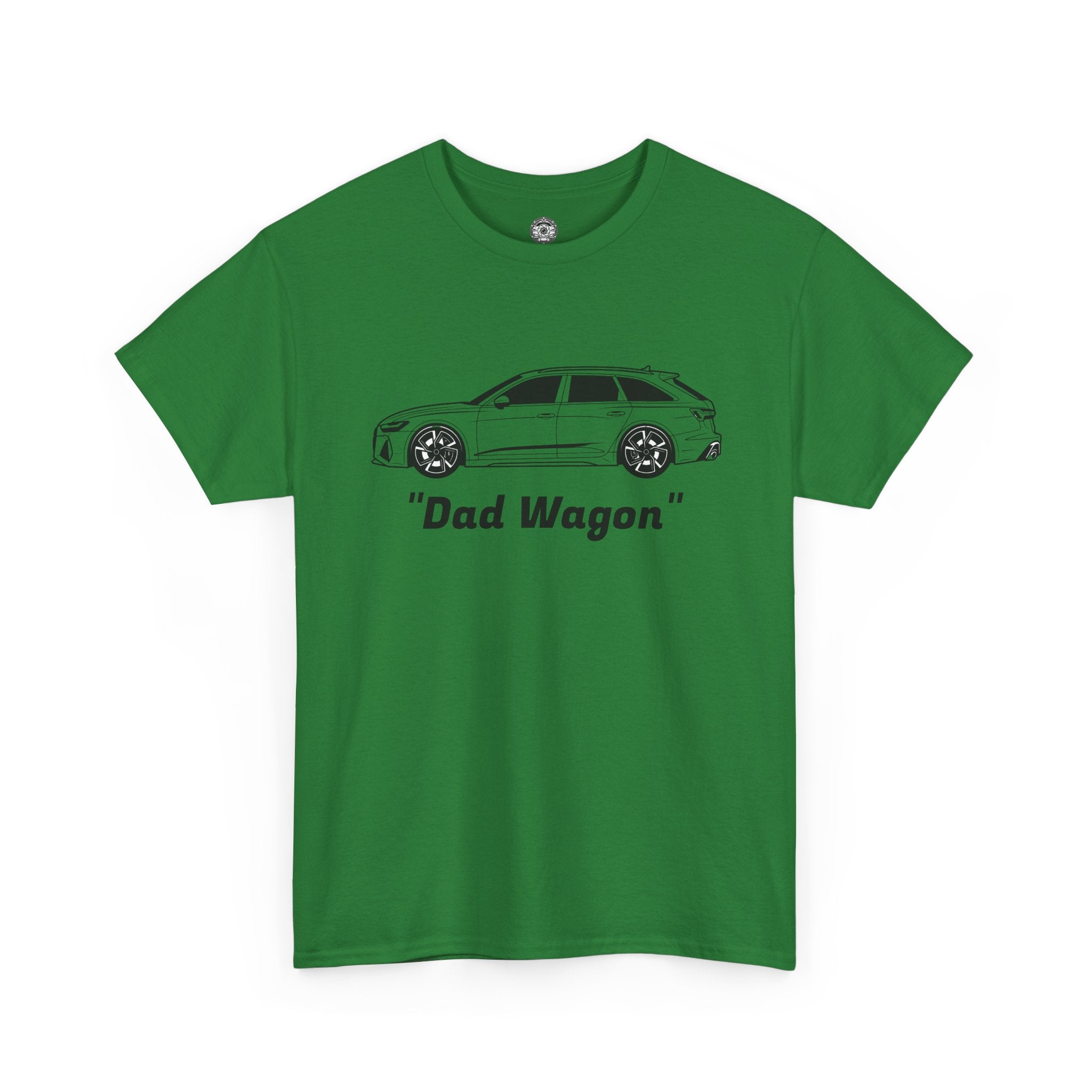 Unisex Heavy Cotton Tee — Twin-Turbo V8 "Dad Wagon"