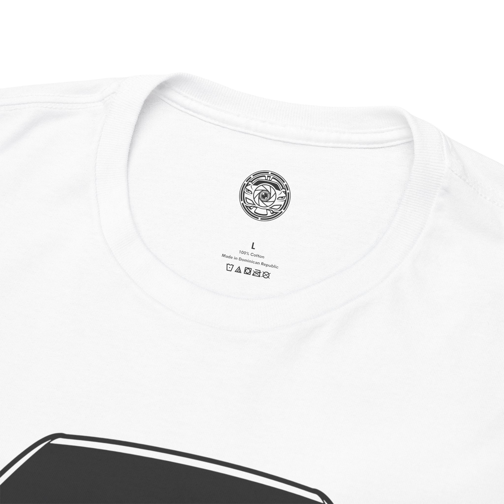 Unisex Heavy Cotton Tee — Illuminated Matrix Headlights (Red)
