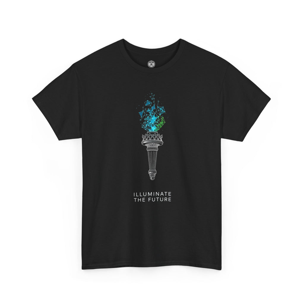 Unisex Heavy Cotton Tee — Illuminate the Future Torch