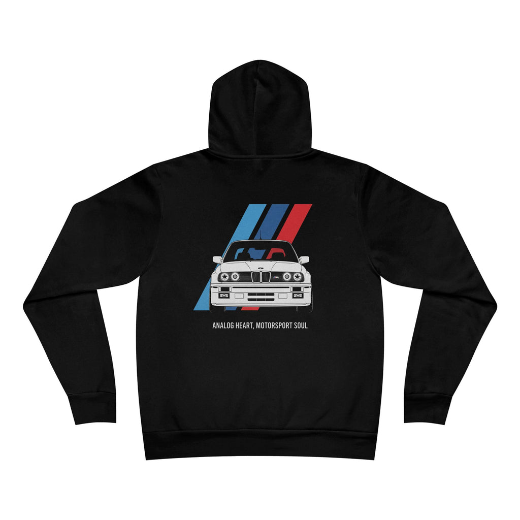 Unisex Sponge Fleece Pullover Hoodie — Analog Heart, Motorsport Soul