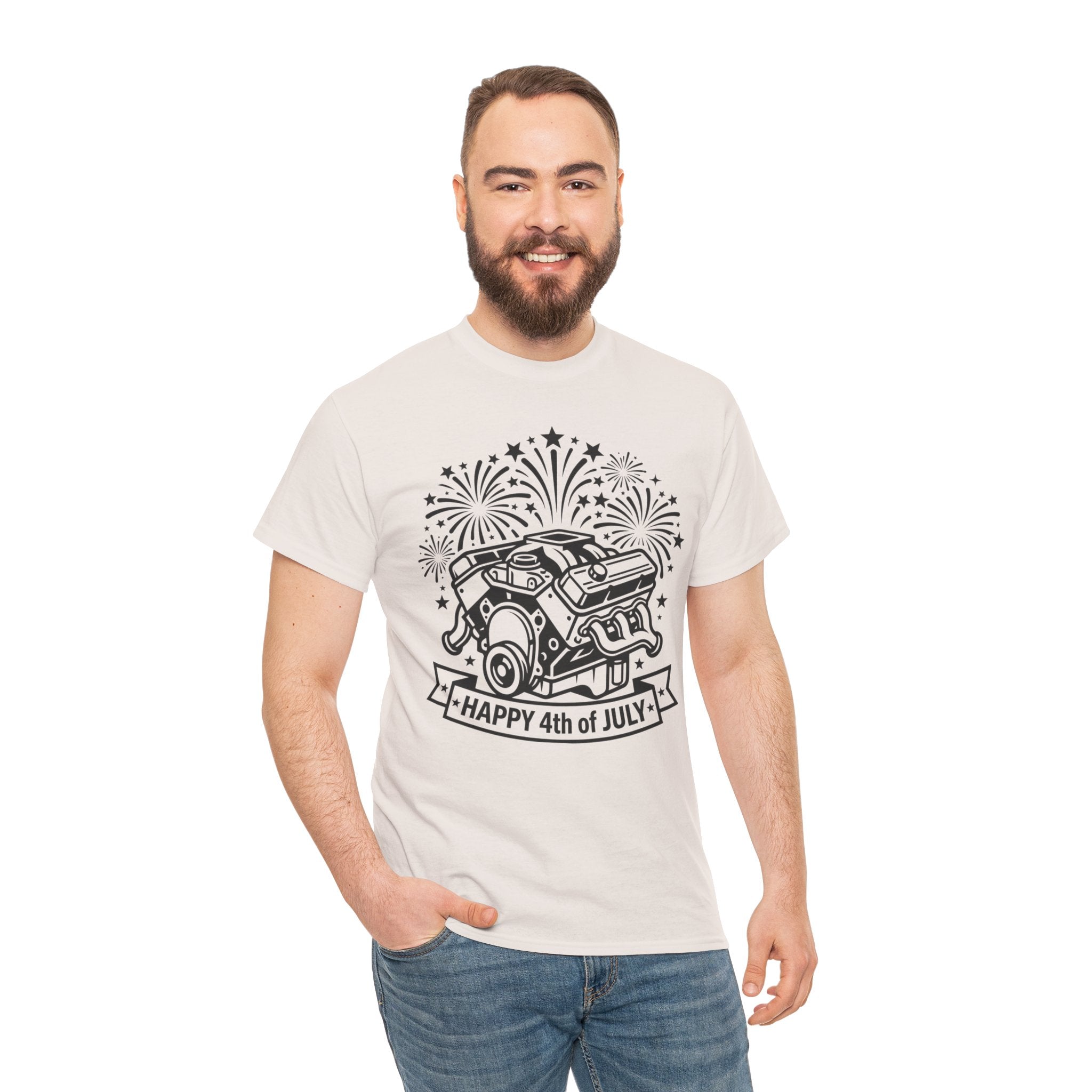 Unisex Heavy Cotton Tee — V8/Fireworks