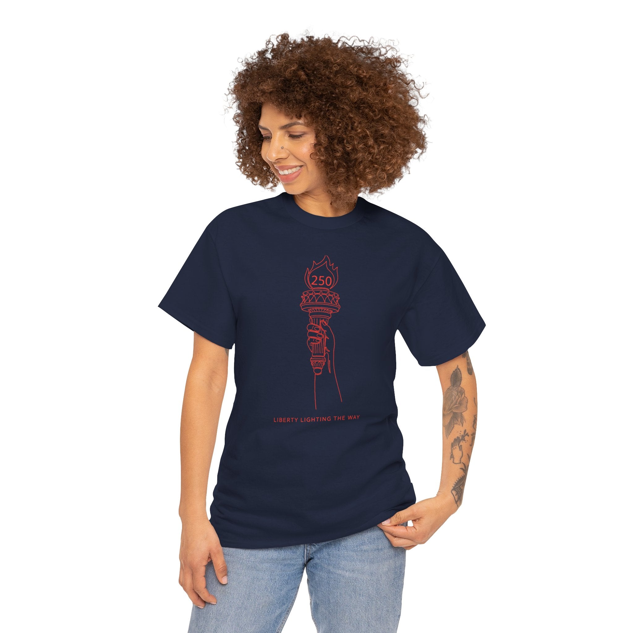 Unisex Heavy Cotton Tee — Liberty Torch 250th Anniversary