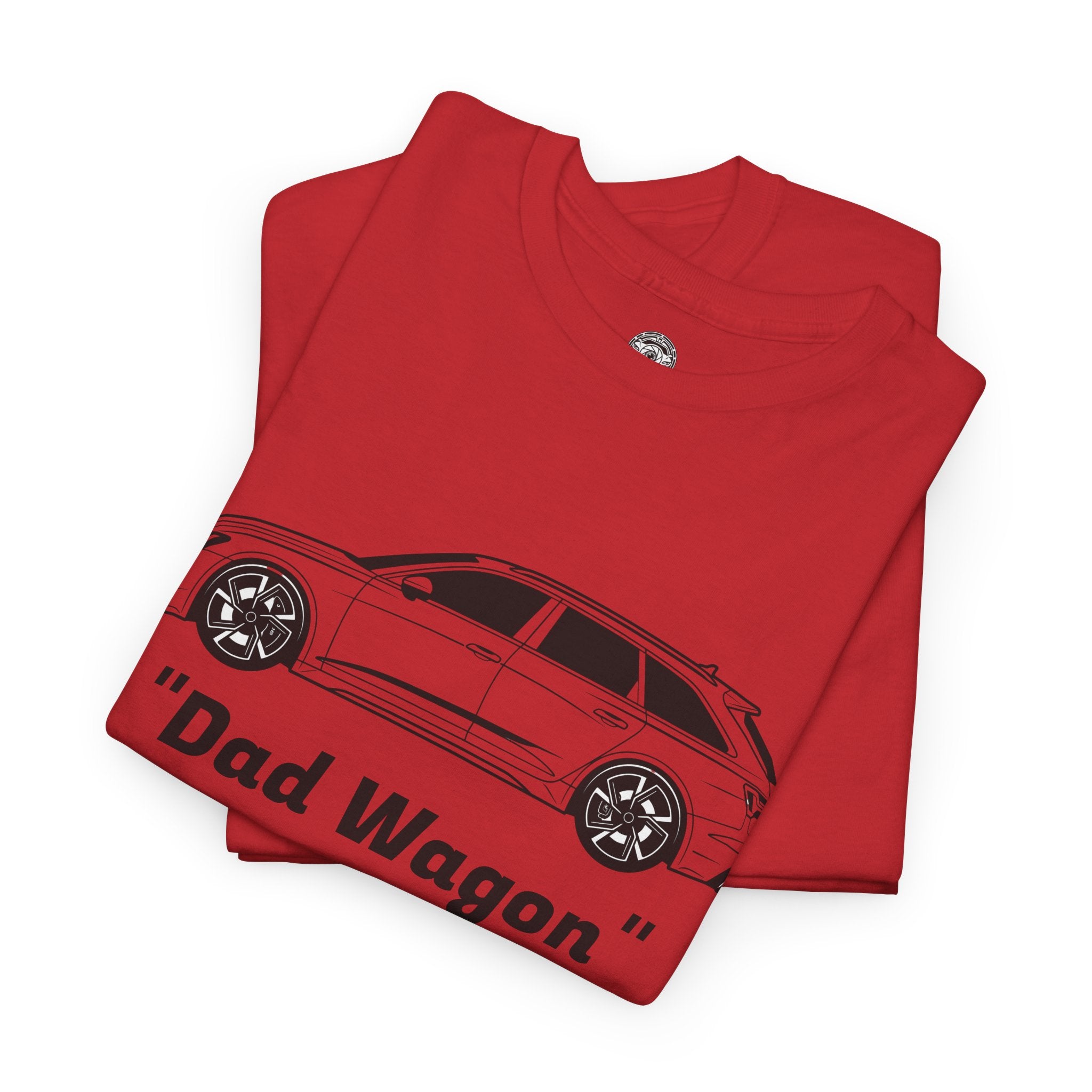 Unisex Heavy Cotton Tee — Twin-Turbo V8 "Dad Wagon"