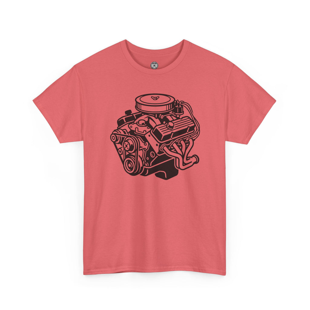 Unisex Heavy Cotton Tee — Engine Illustration (Big Block)