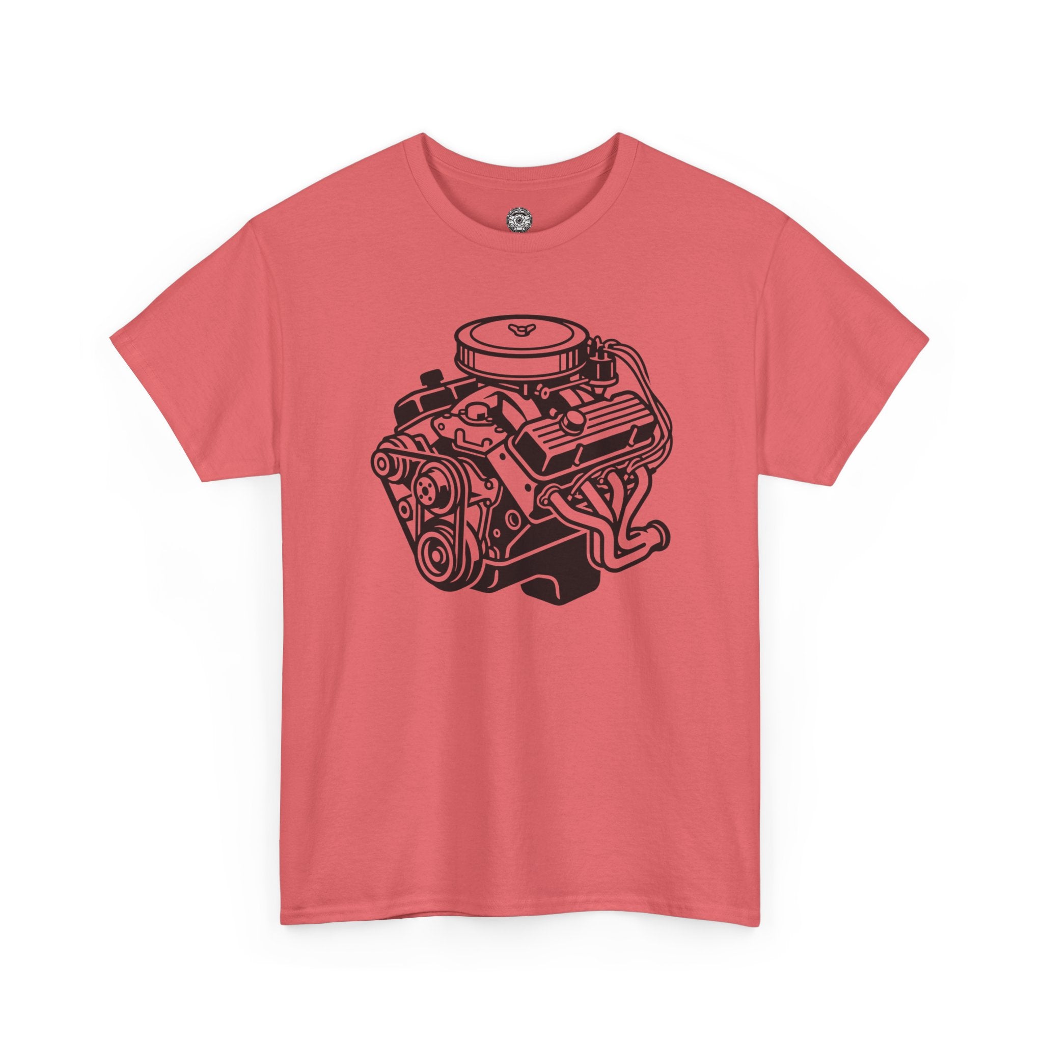 Unisex Heavy Cotton Tee — Engine Illustration (Big Block)