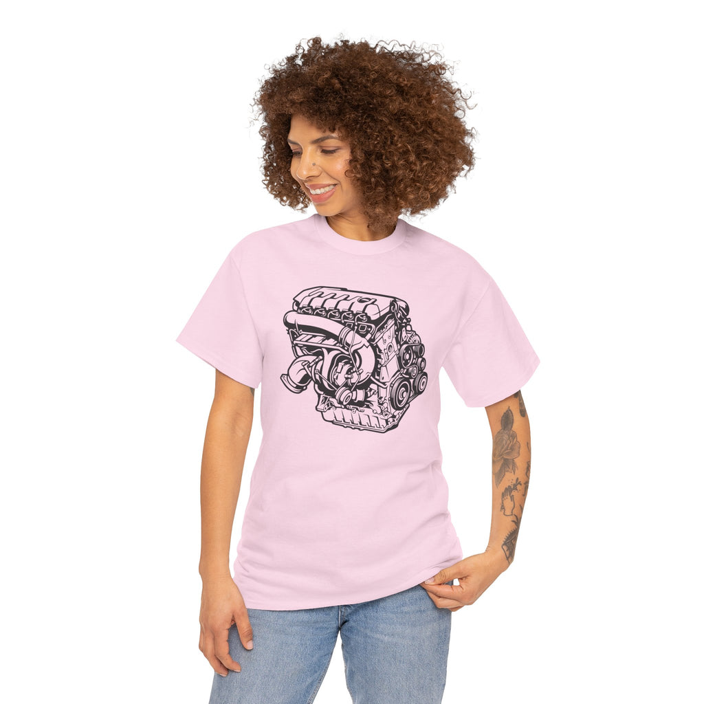 Unisex Heavy Cotton Tee — Engine Illustration (DAZA)