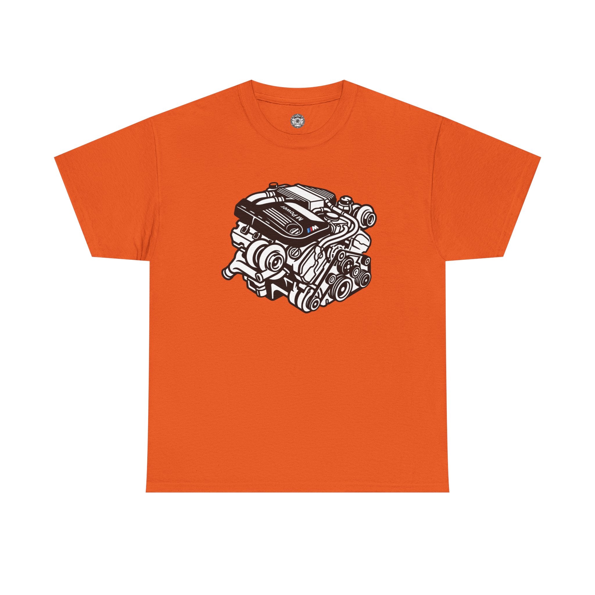 Unisex Heavy Cotton Tee — Engine Illustration (S58)