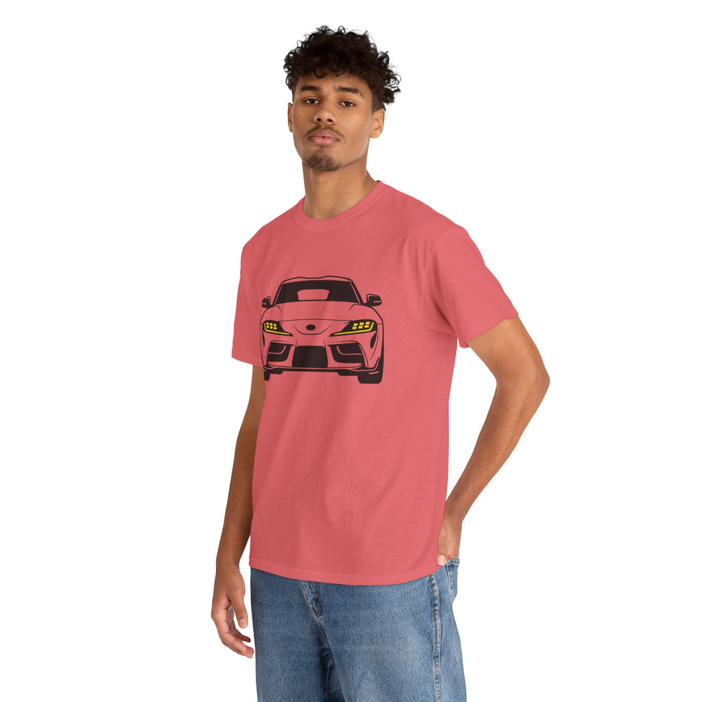 Unisex Heavy Cotton Tee — A90 Illuminated Headlights (Yellow)