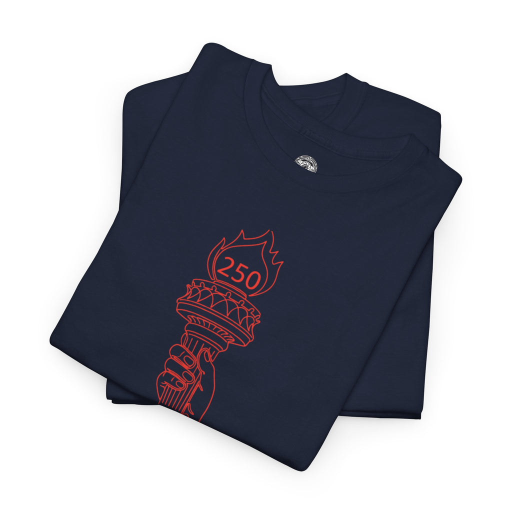 Unisex Heavy Cotton Tee — Liberty Torch 250th Anniversary