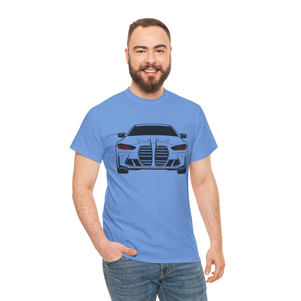 Unisex Heavy Cotton Tee — G80 Illuminated Headlights (Red)
