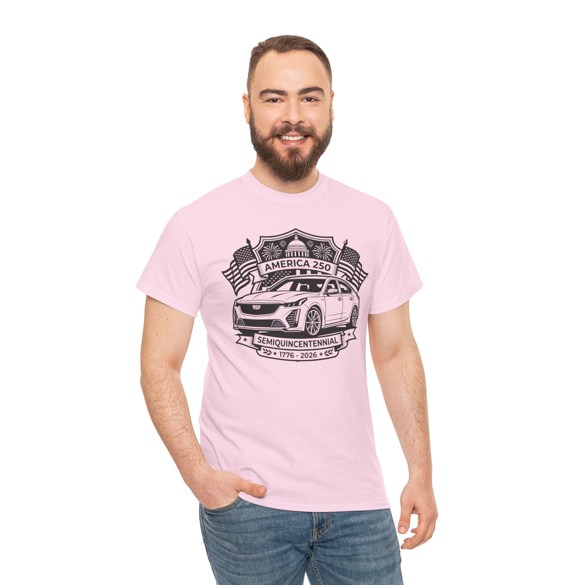 Unisex Heavy Cotton Tee — 4th of July — American Sedan