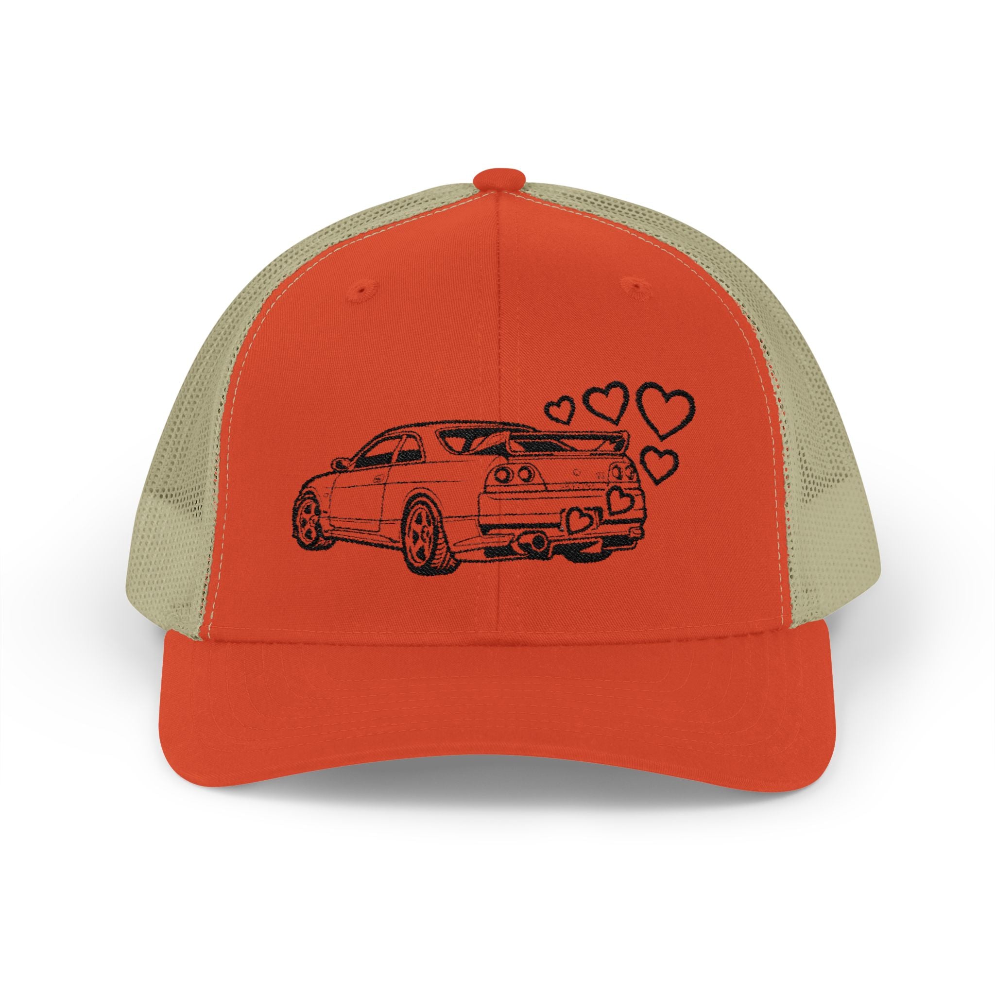 Snapback Trucker Cap — JDM Car with Hearts
