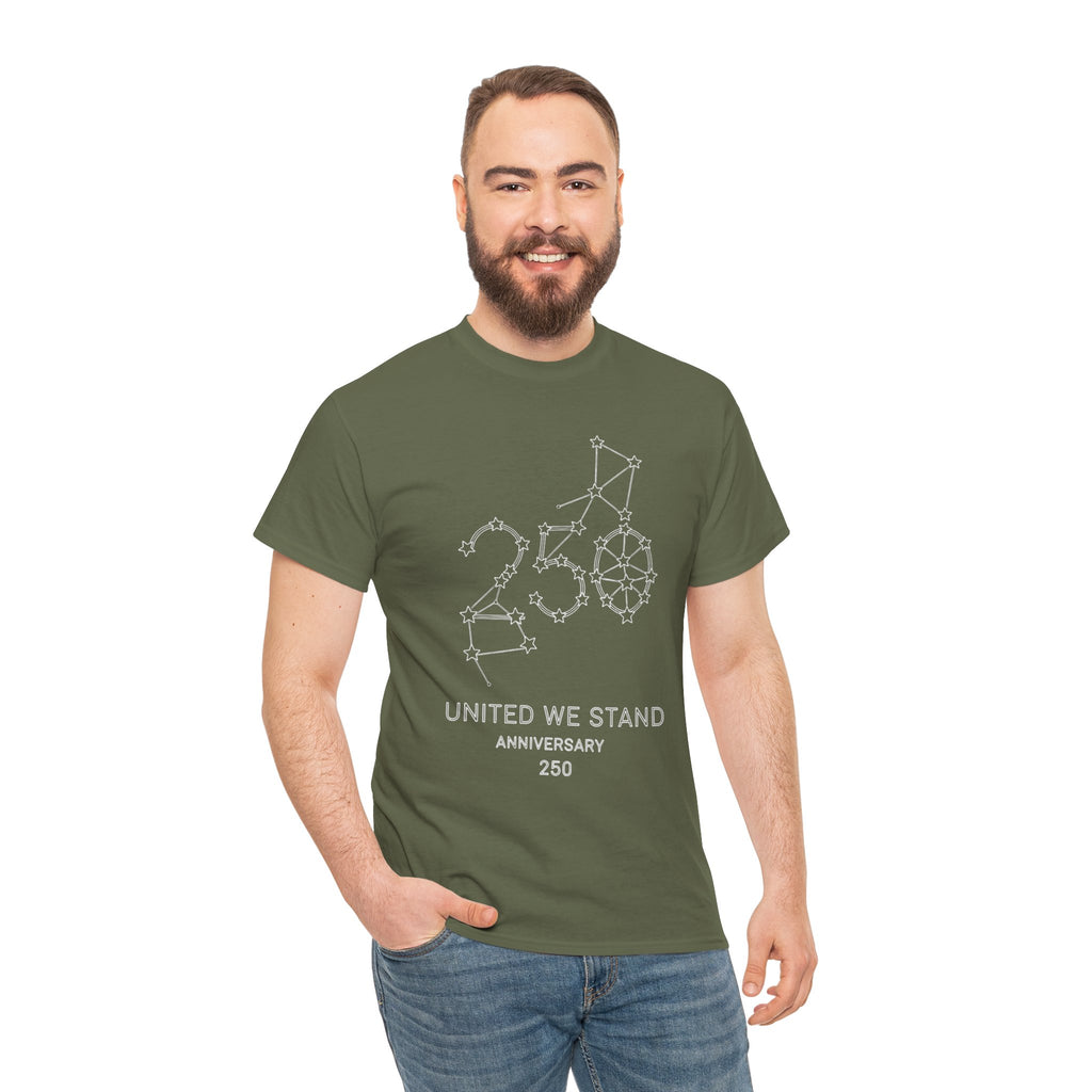 Unisex Heavy Cotton Tee — 250th Anniversary "United We Stand"