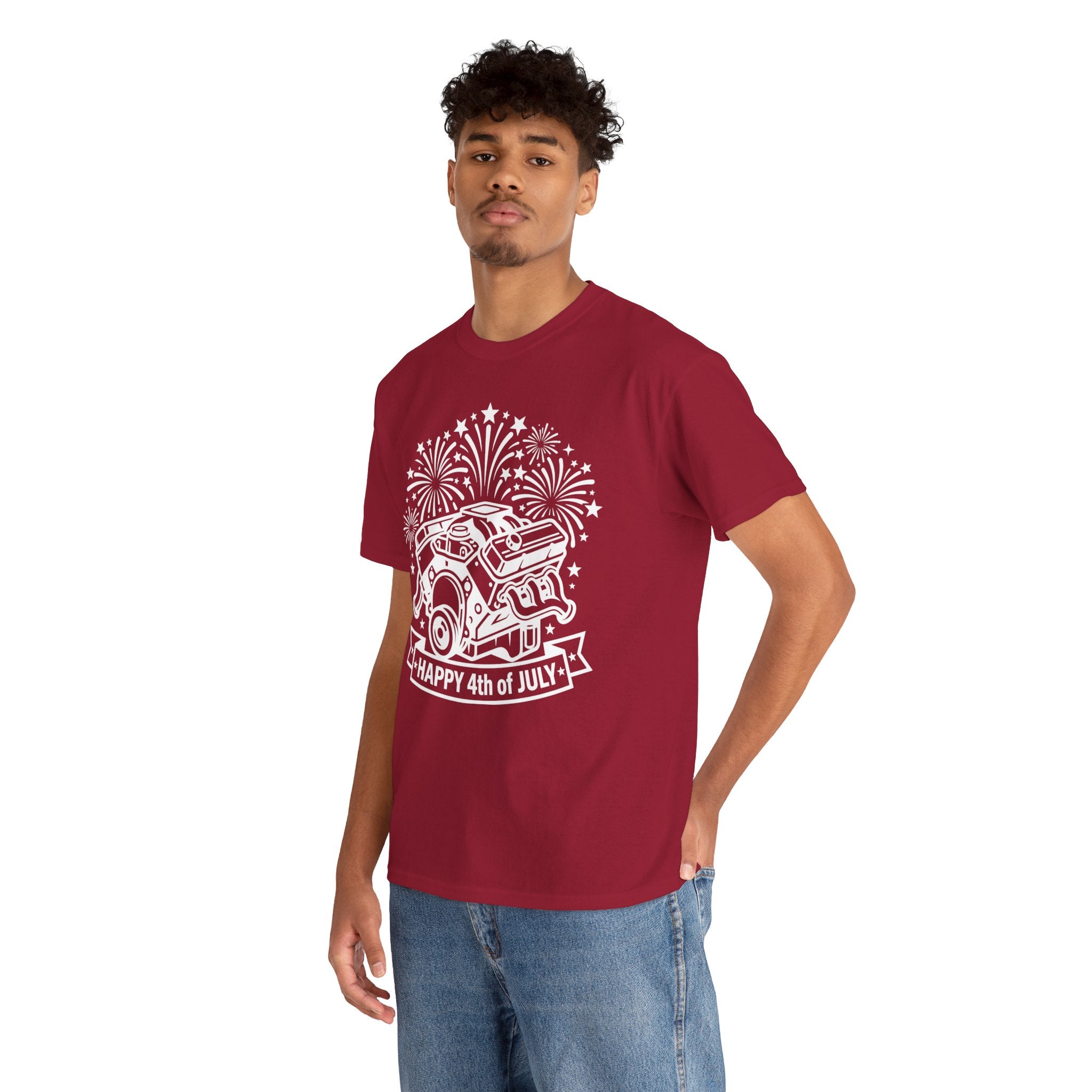 Unisex Heavy Cotton Tee — V8/Fireworks