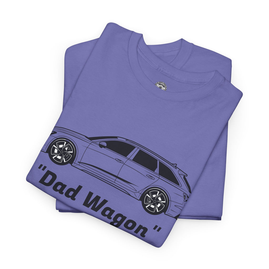 Unisex Heavy Cotton Tee — Twin-Turbo V8 "Dad Wagon"