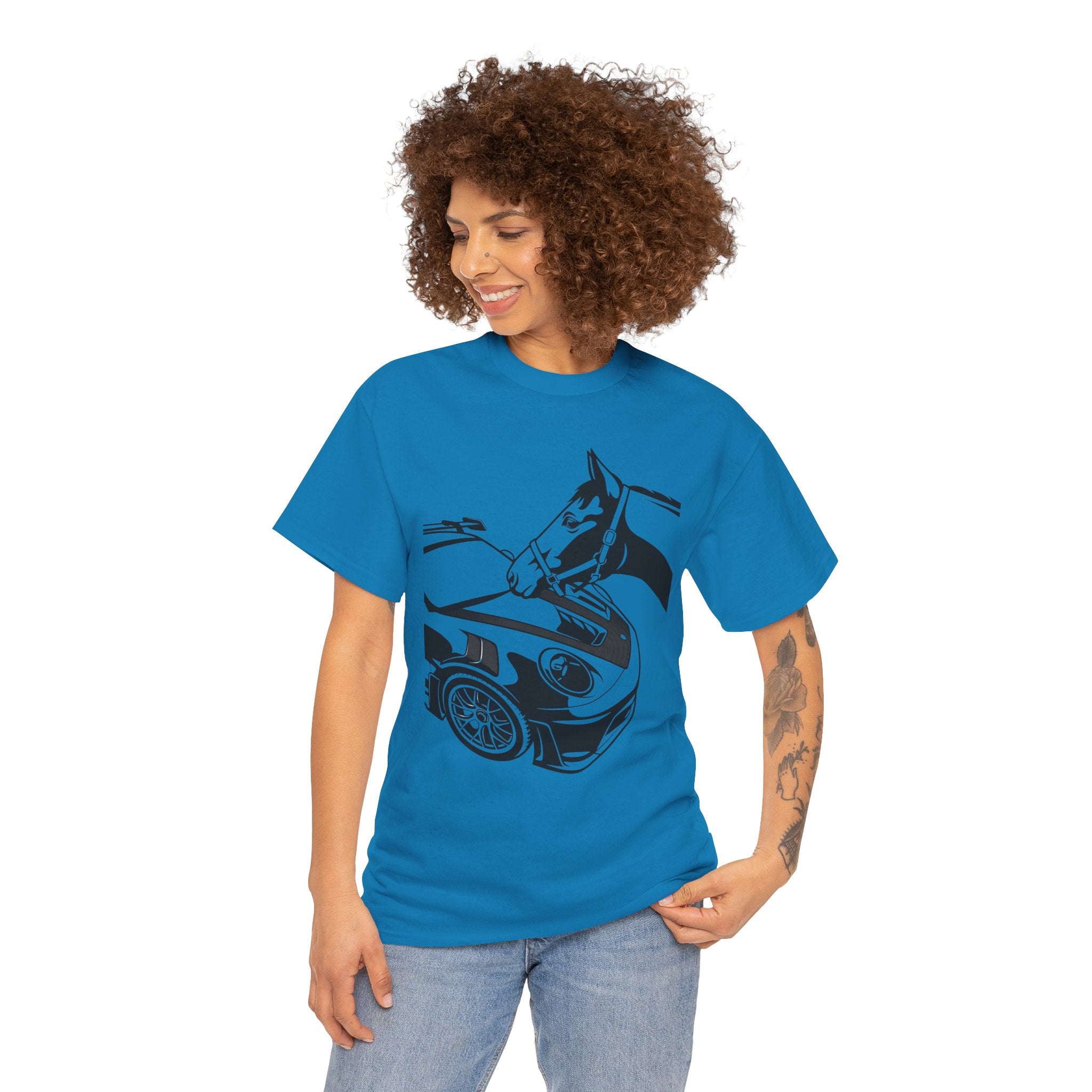 Unisex Heavy Cotton Tee — 992 vs Horse (Viral Video)