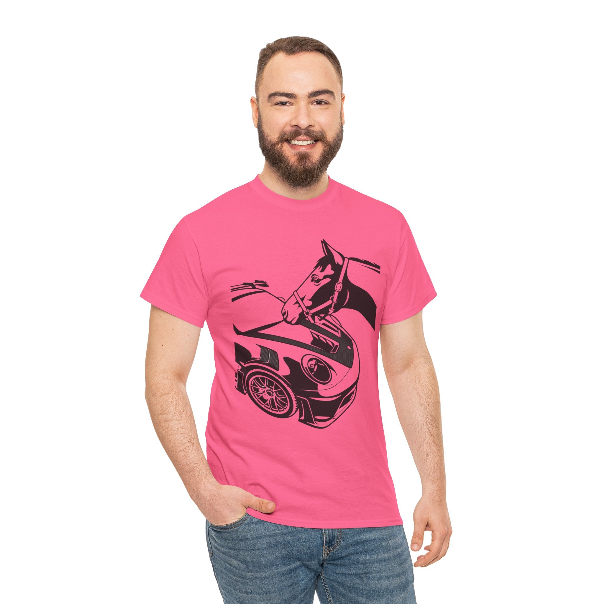 Unisex Heavy Cotton Tee — 992 vs Horse (Viral Video)