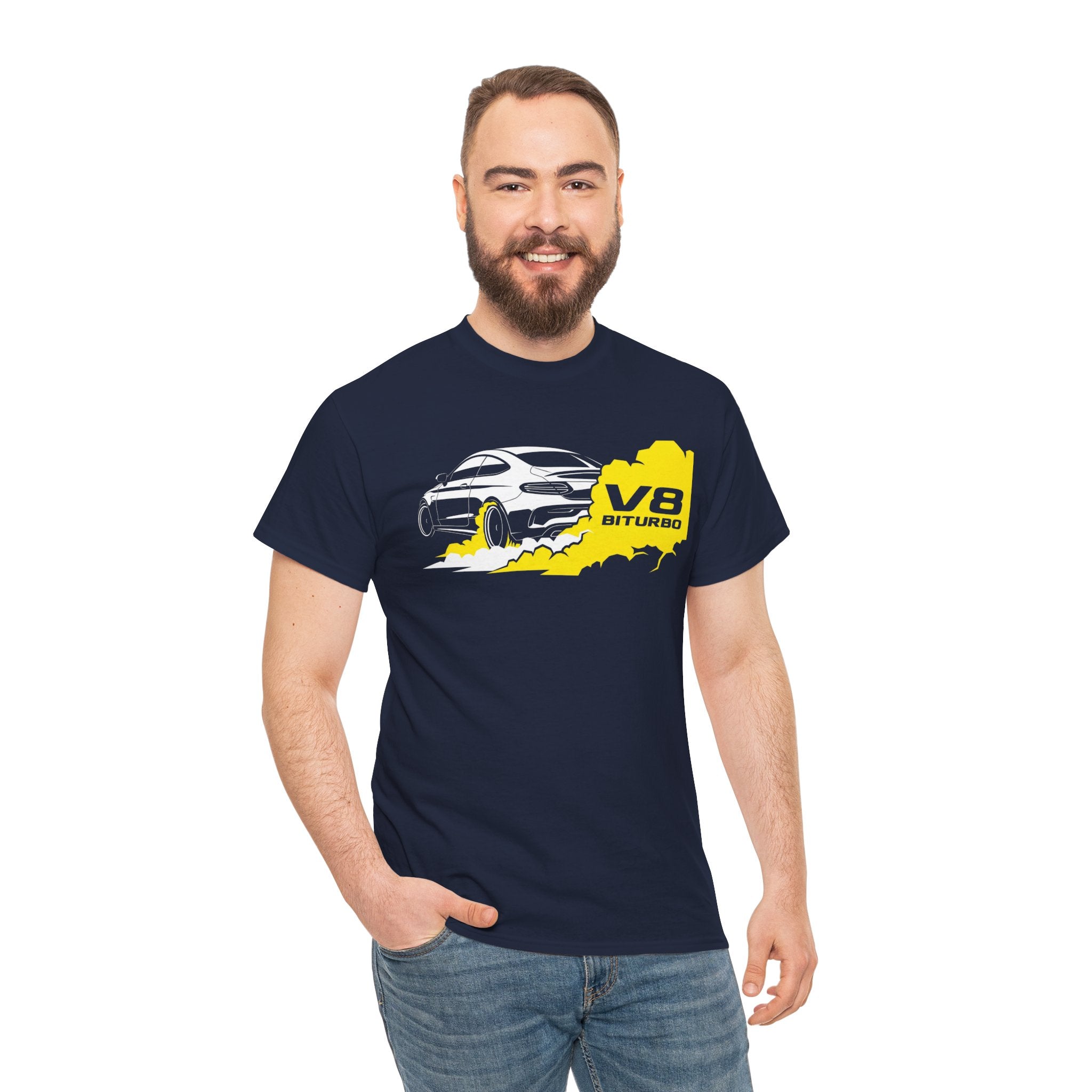 Unisex Heavy Cotton Tee — V8 Biturbo Burnout