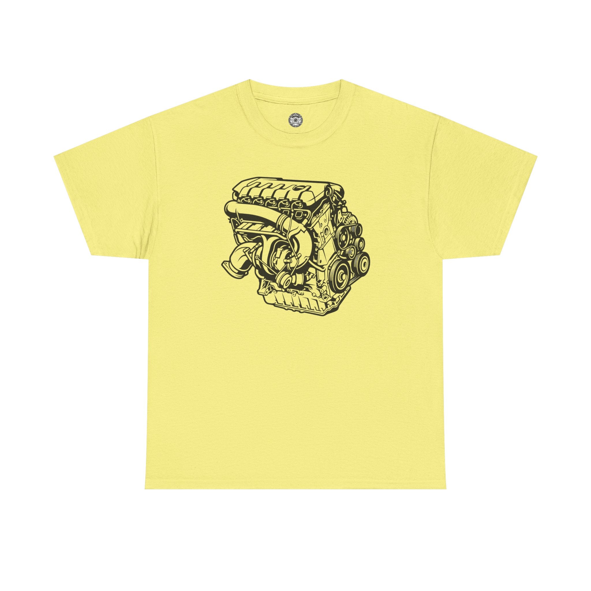 Unisex Heavy Cotton Tee — Engine Illustration (DAZA)