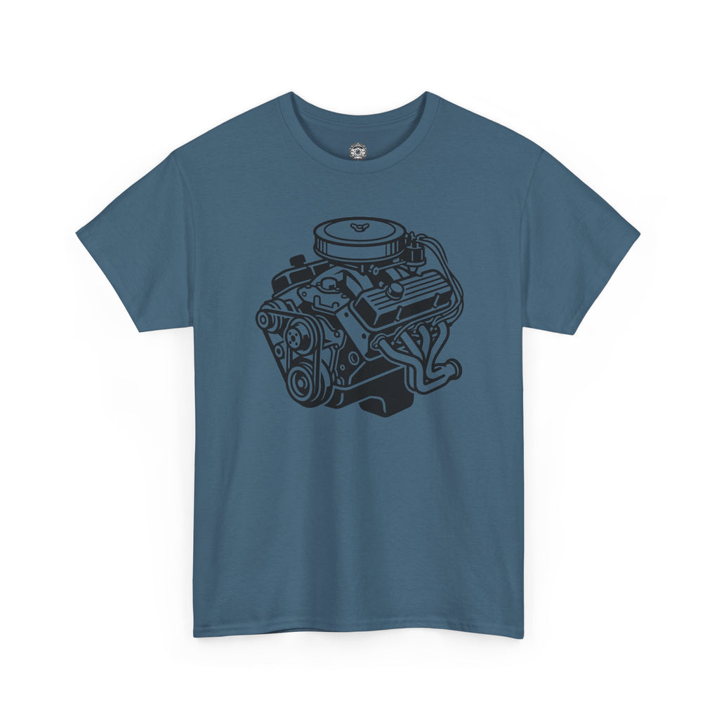 Unisex Heavy Cotton Tee — Engine Illustration (Big Block)
