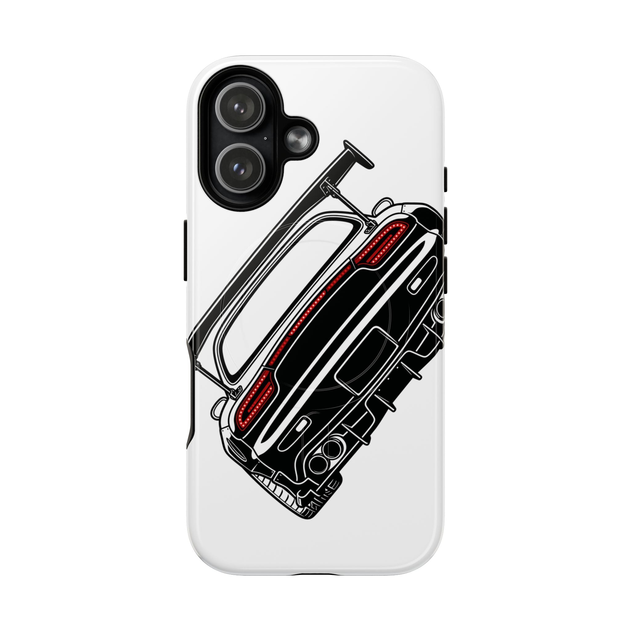 Tough Magnetic Phone Case — Black/White JDM
