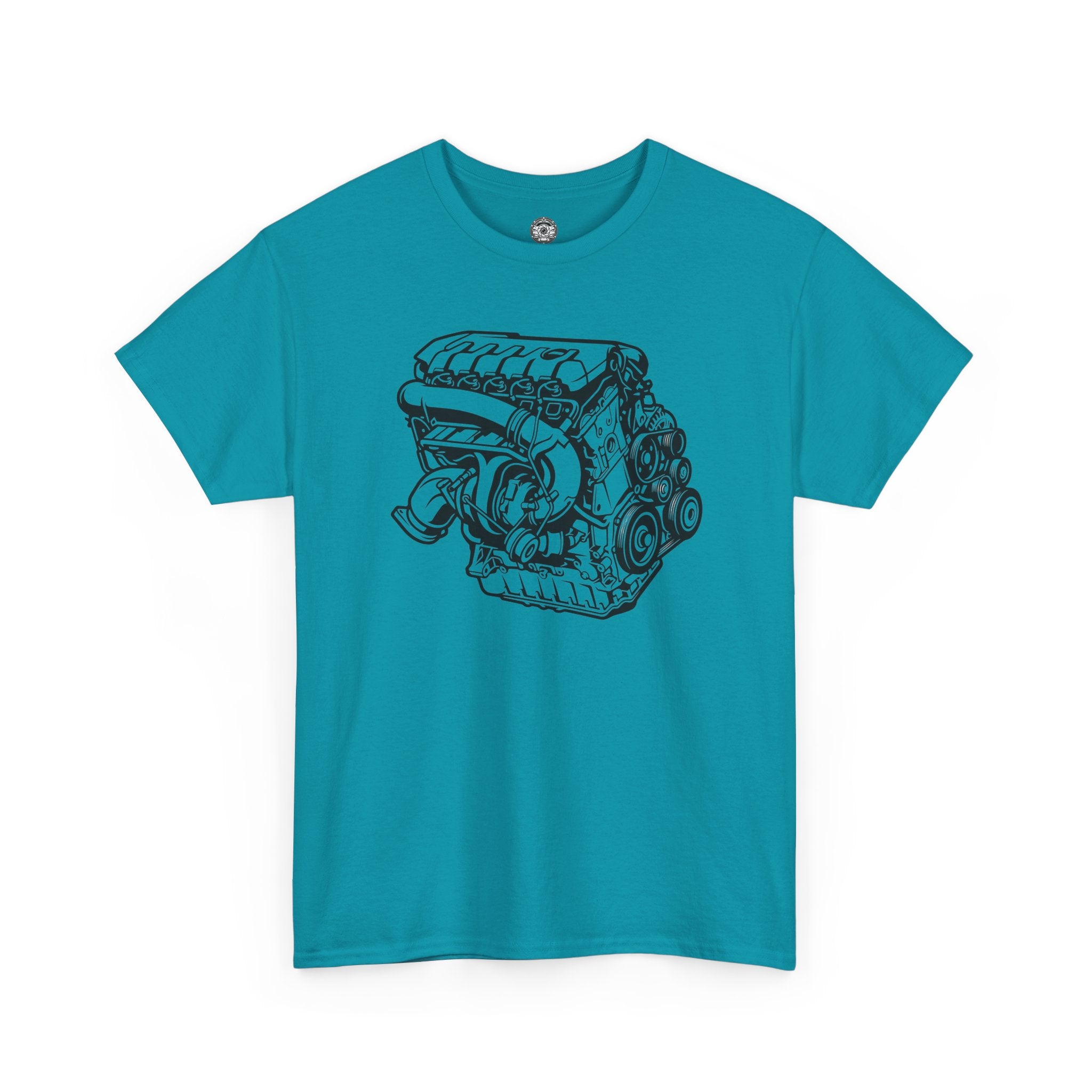 Unisex Heavy Cotton Tee — Engine Illustration (DAZA)