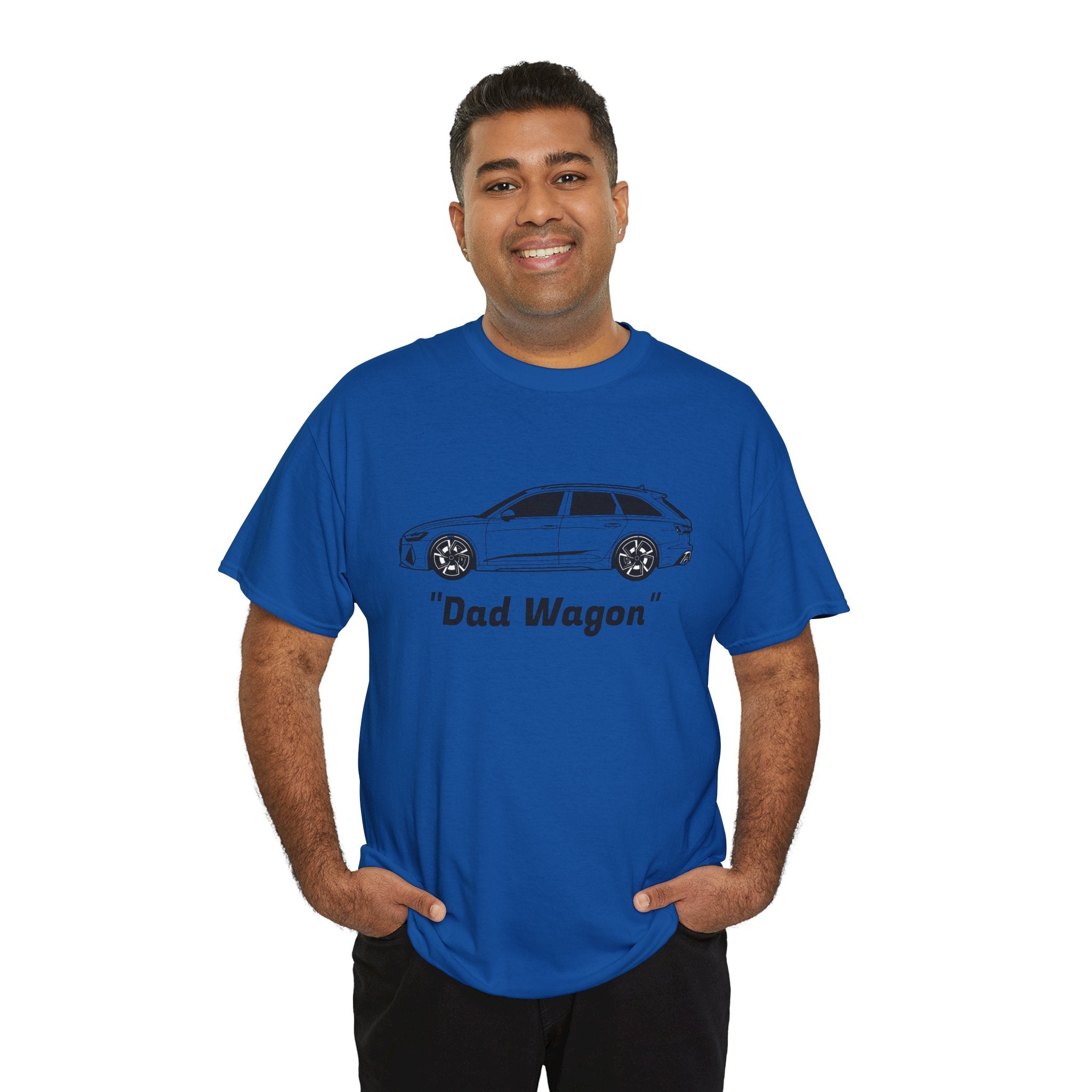 Unisex Heavy Cotton Tee — Twin-Turbo V8 "Dad Wagon"