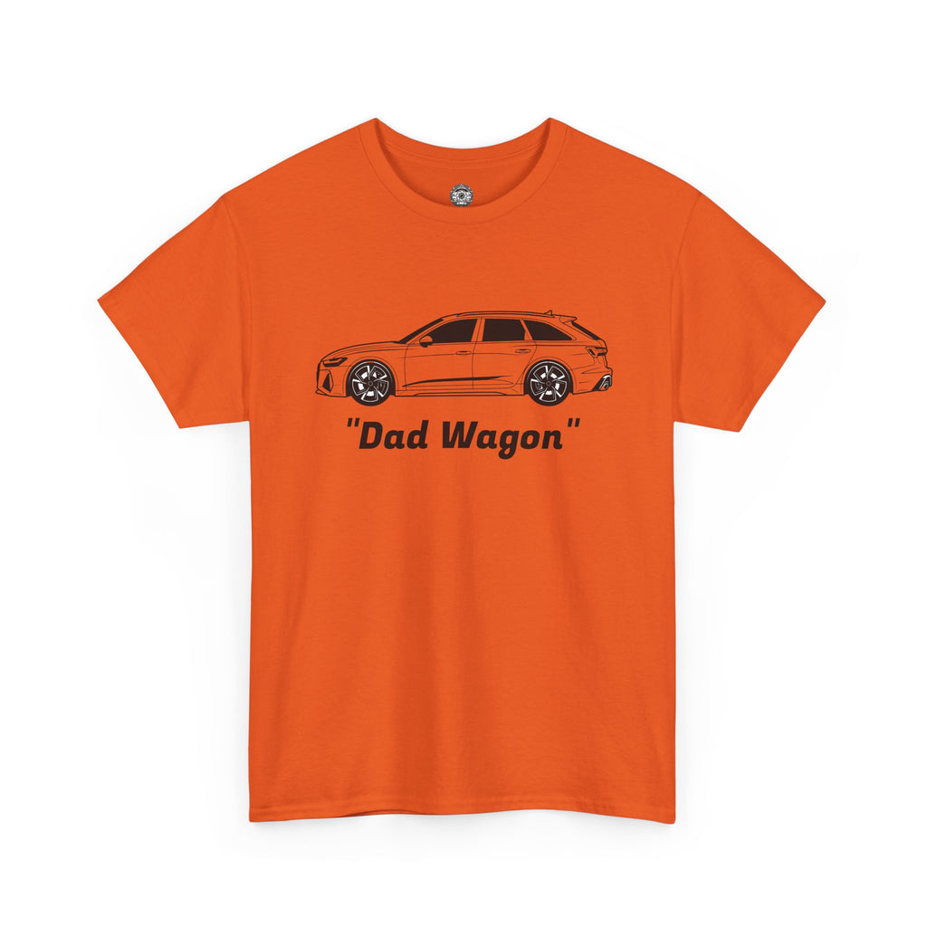 Unisex Heavy Cotton Tee — Twin-Turbo V8 "Dad Wagon"
