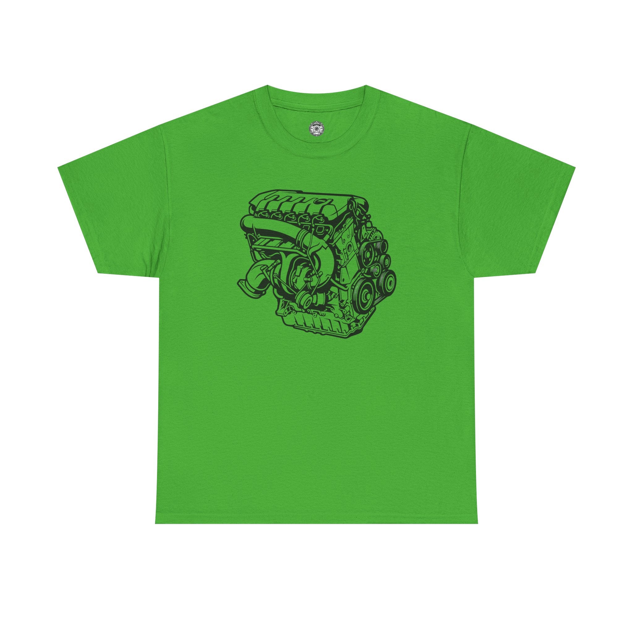 Unisex Heavy Cotton Tee — Engine Illustration (DAZA)